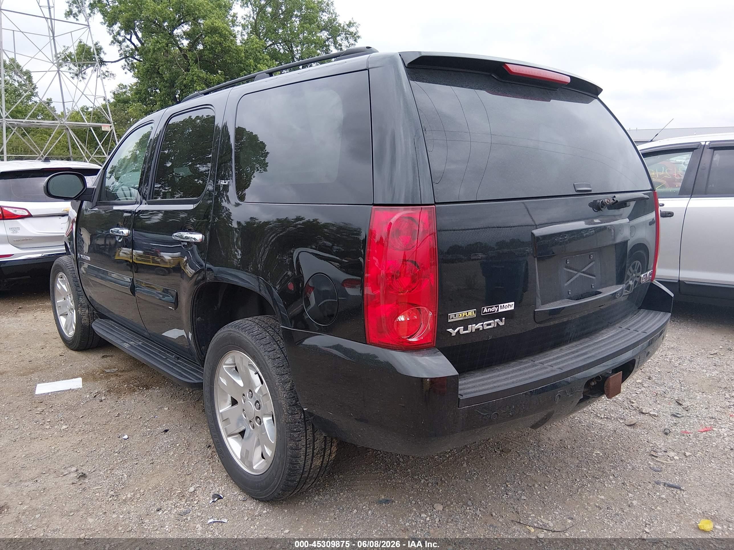2007 Gmc Yukon Slt Black vin: 1GKFK13067R376122
