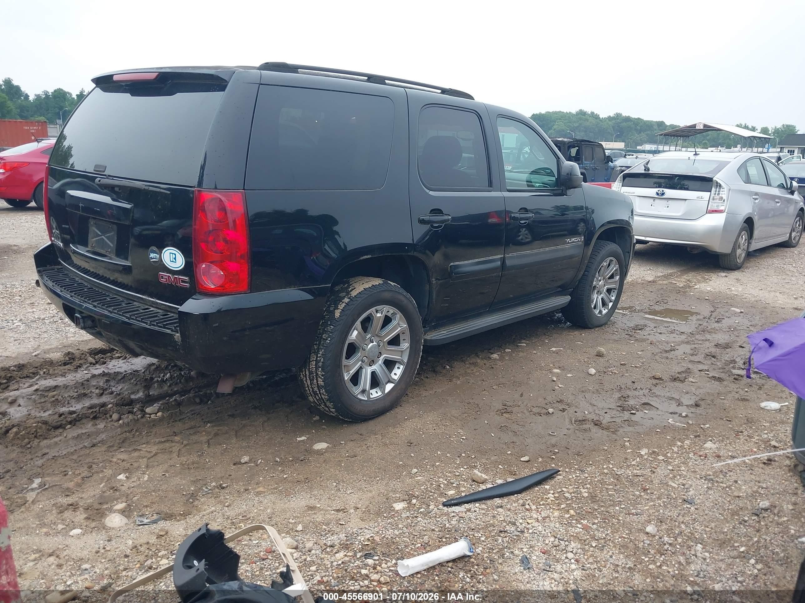 2007 Gmc Yukon Sle Black vin: 1GKFK130X7R159091