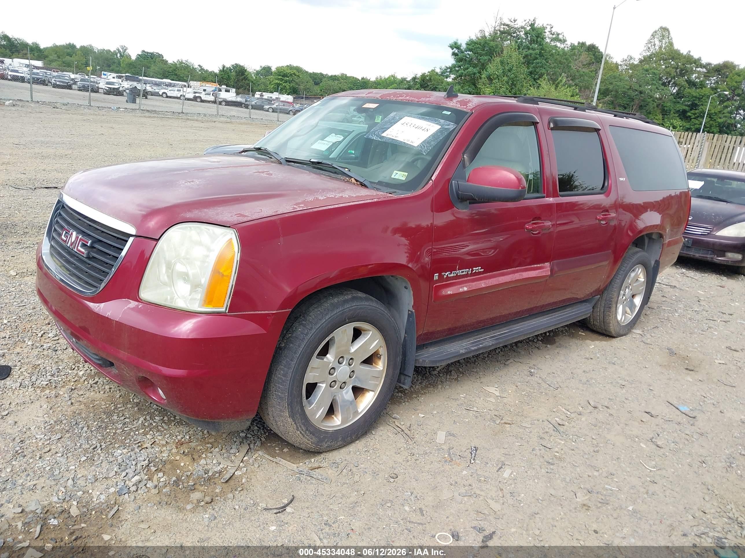 2007 Gmc Yukon Xl Slt Maroon vin: 1GKFK16307J212885
