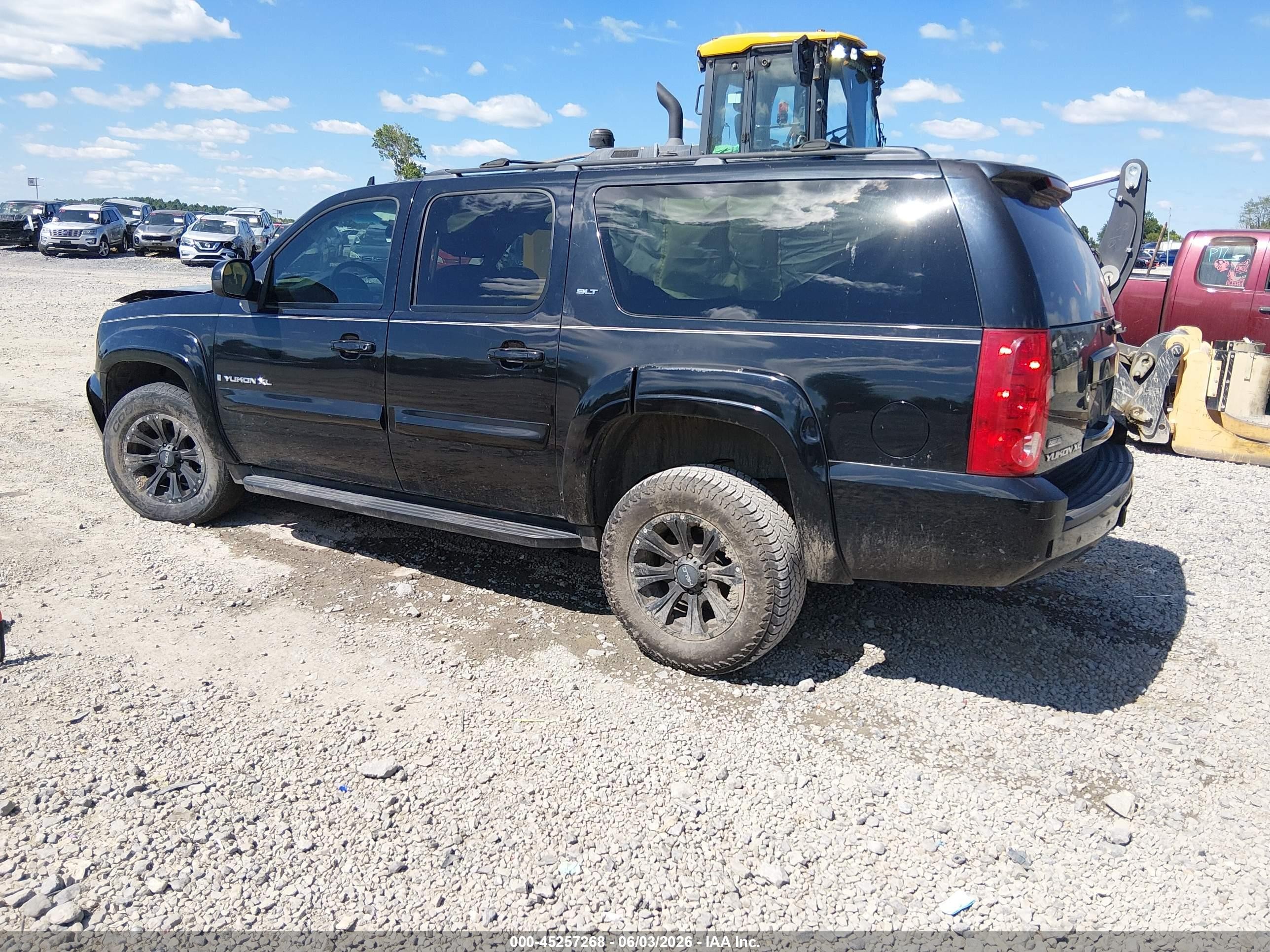 2008 Gmc Yukon Xl 1500 Slt Black vin: 1GKFK16348J149078