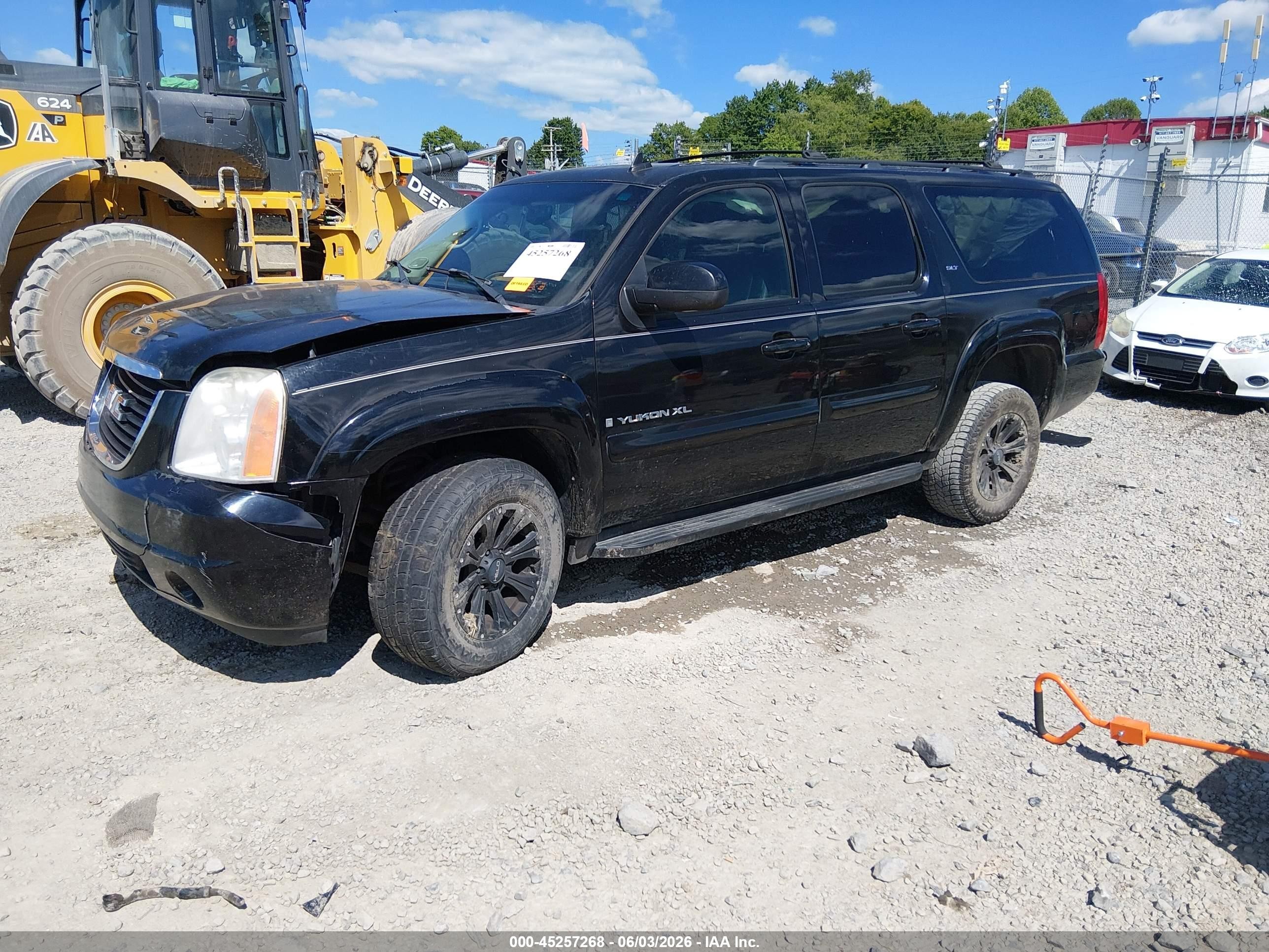 2008 Gmc Yukon Xl 1500 Slt Black vin: 1GKFK16348J149078