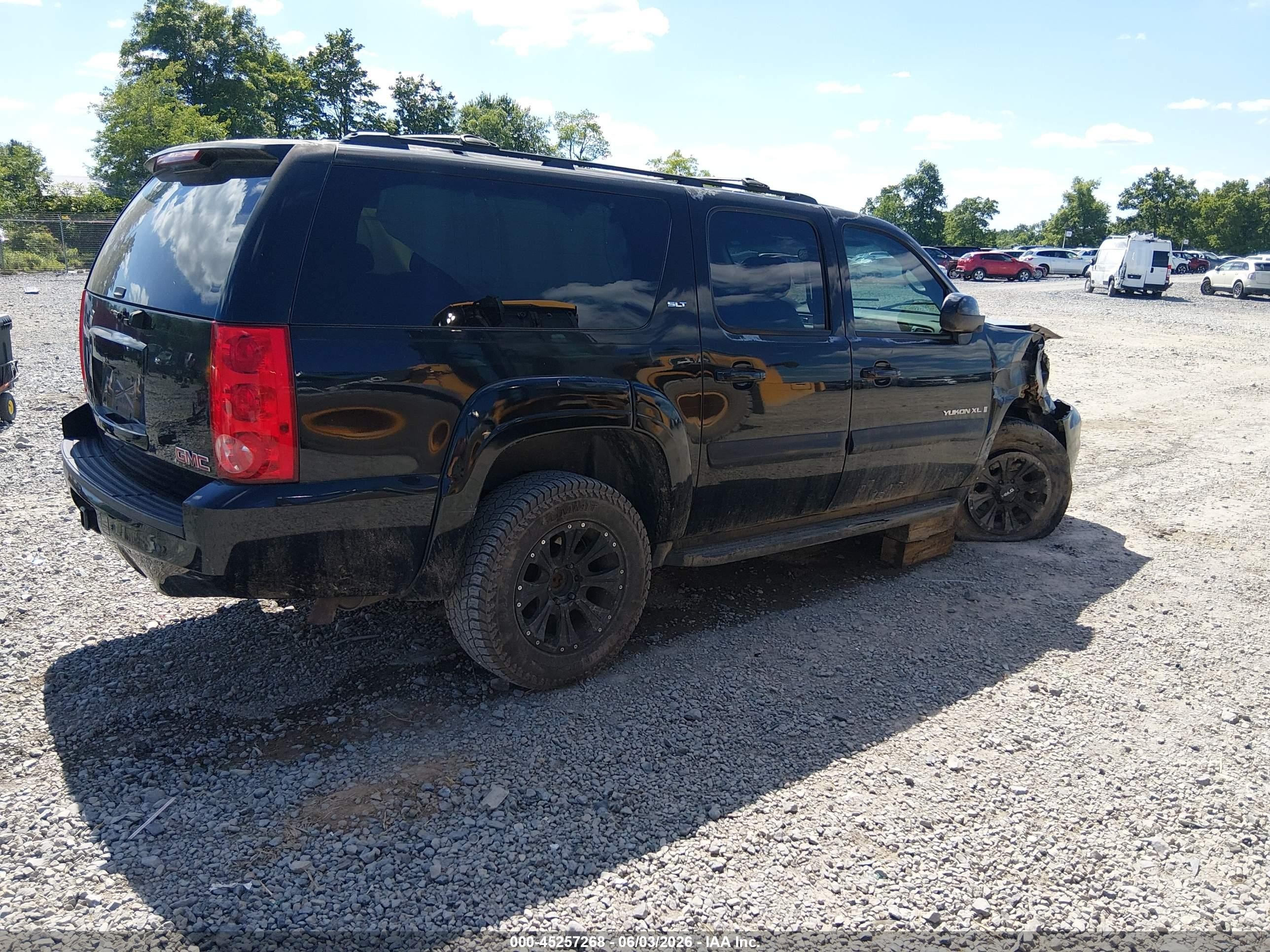 2008 Gmc Yukon Xl 1500 Slt Black vin: 1GKFK16348J149078