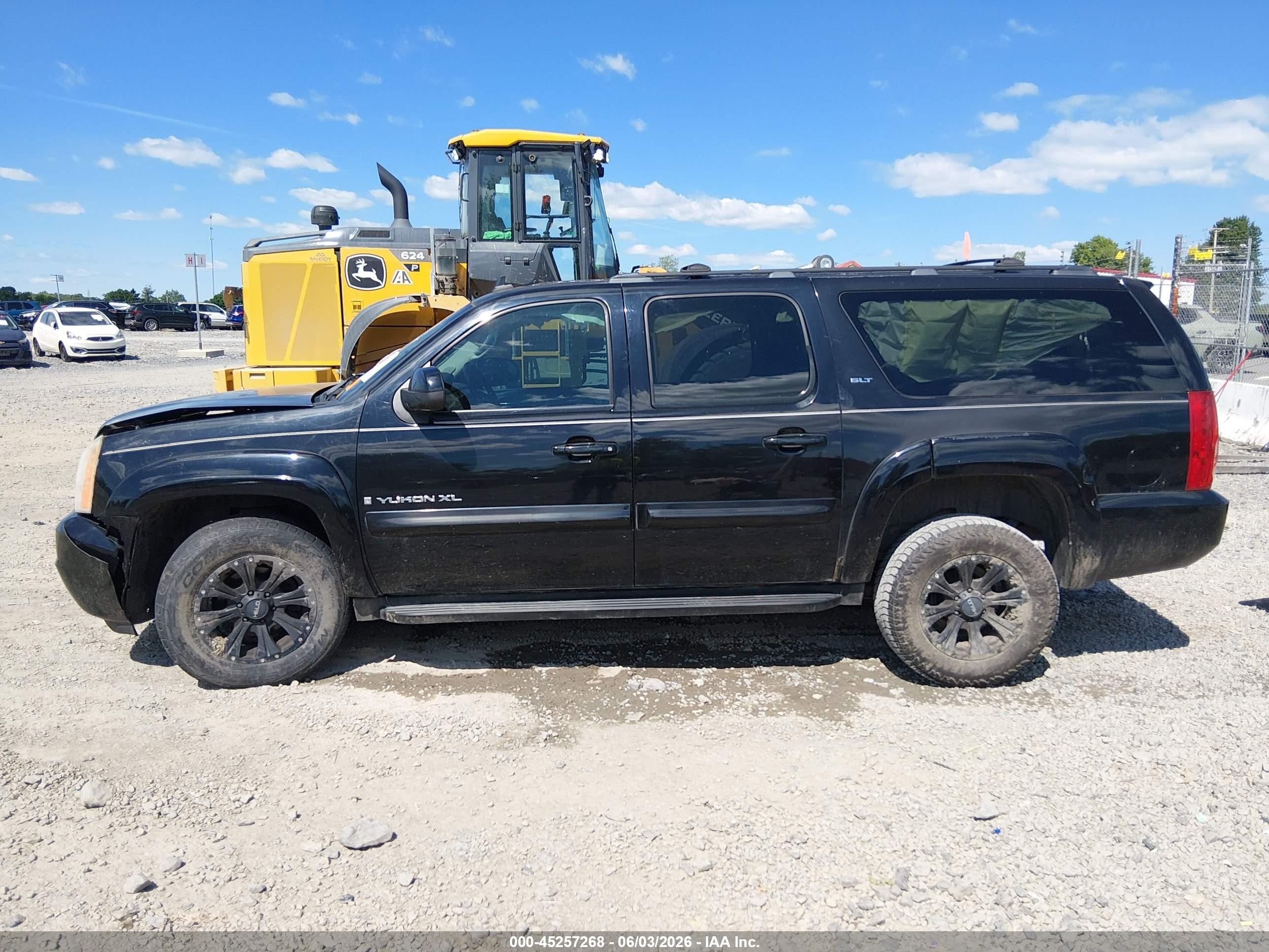 2008 Gmc Yukon Xl 1500 Slt Black vin: 1GKFK16348J149078