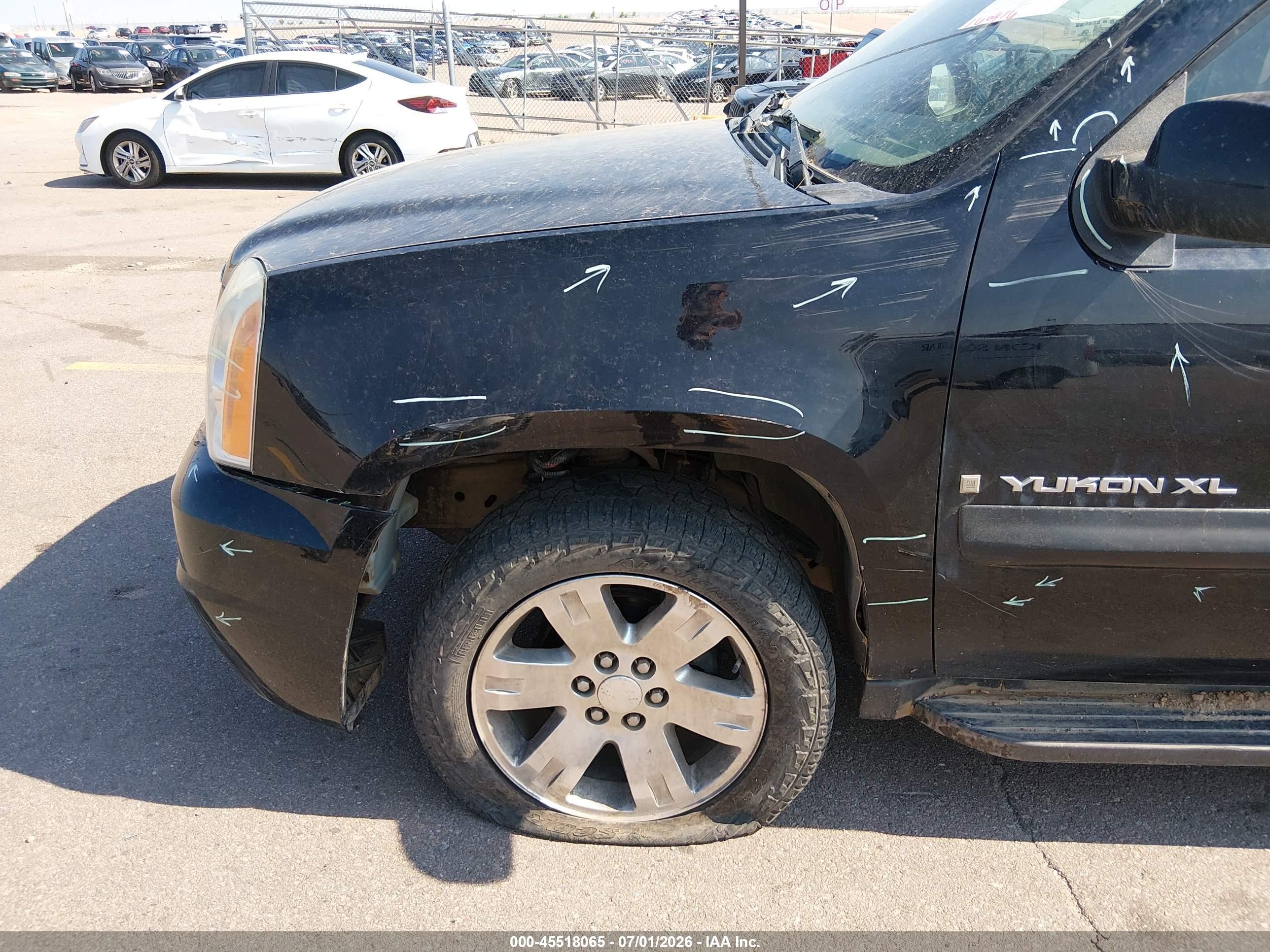 2007 Gmc Yukon Xl Slt Black vin: 1GKFK16367J108448