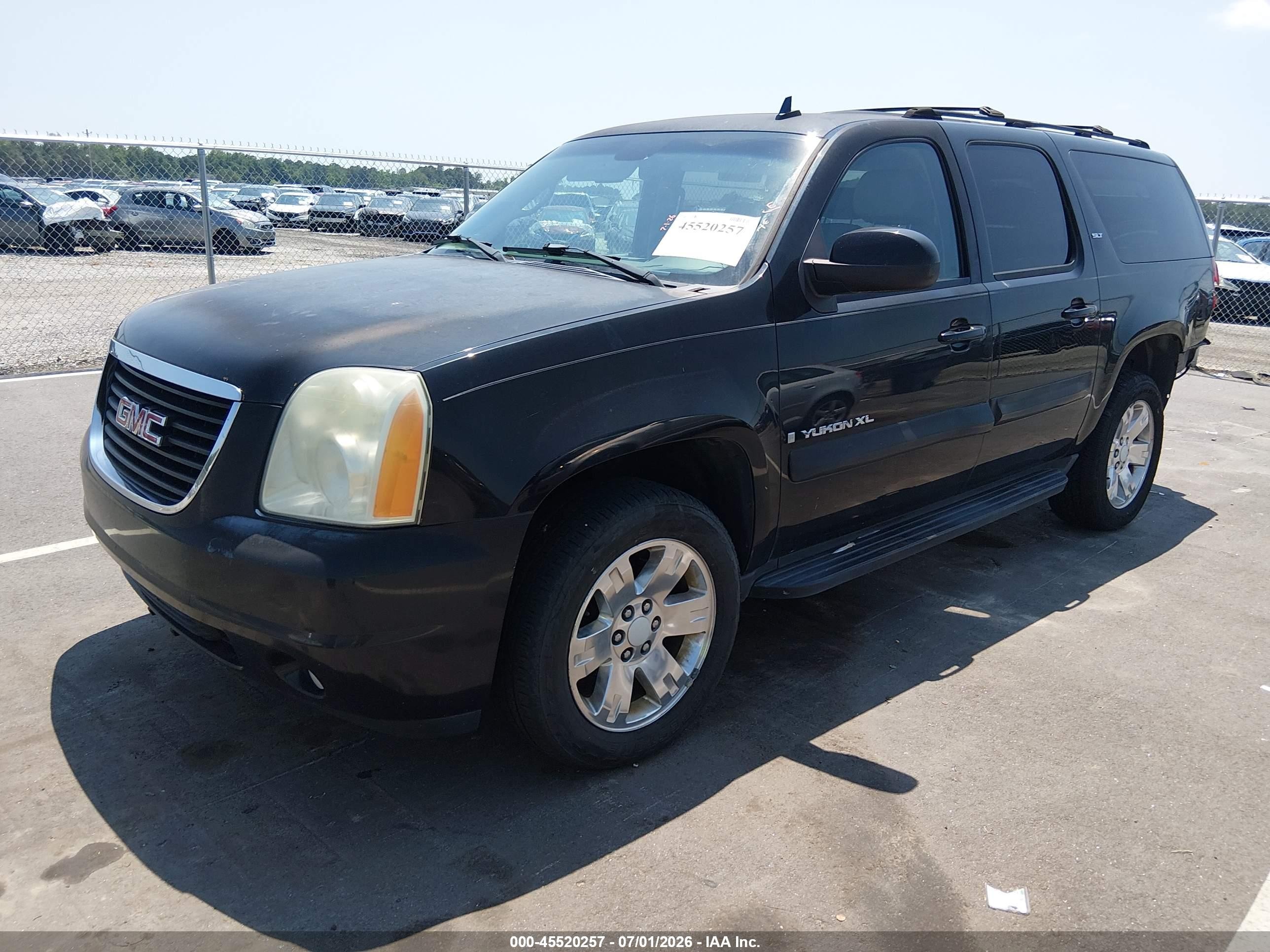 2007 Gmc Yukon Xl 1500 Slt Black vin: 1GKFK16377R267691