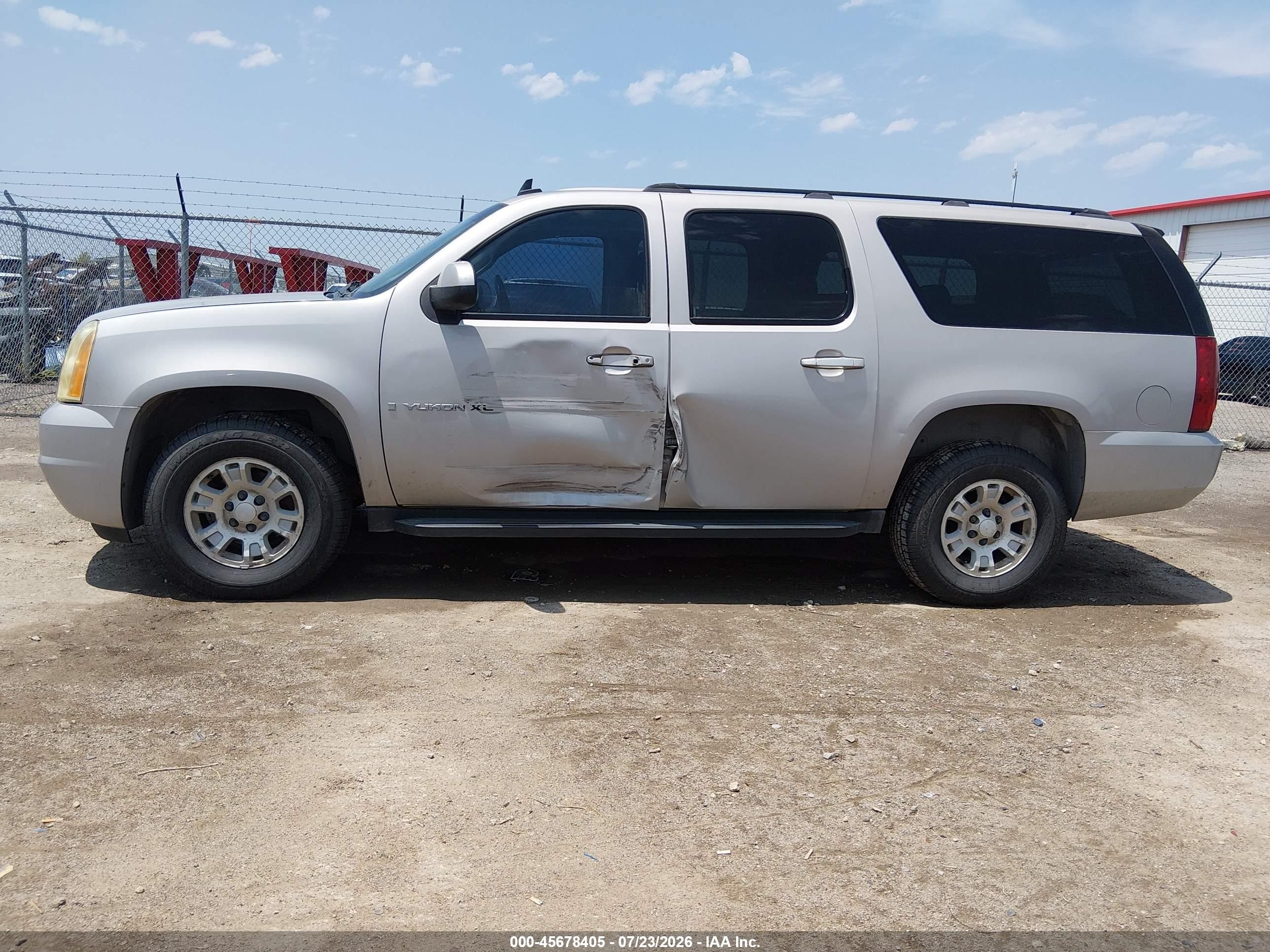 2007 Gmc Yukon Xl Slt Gray vin: 1GKFK16387J176105