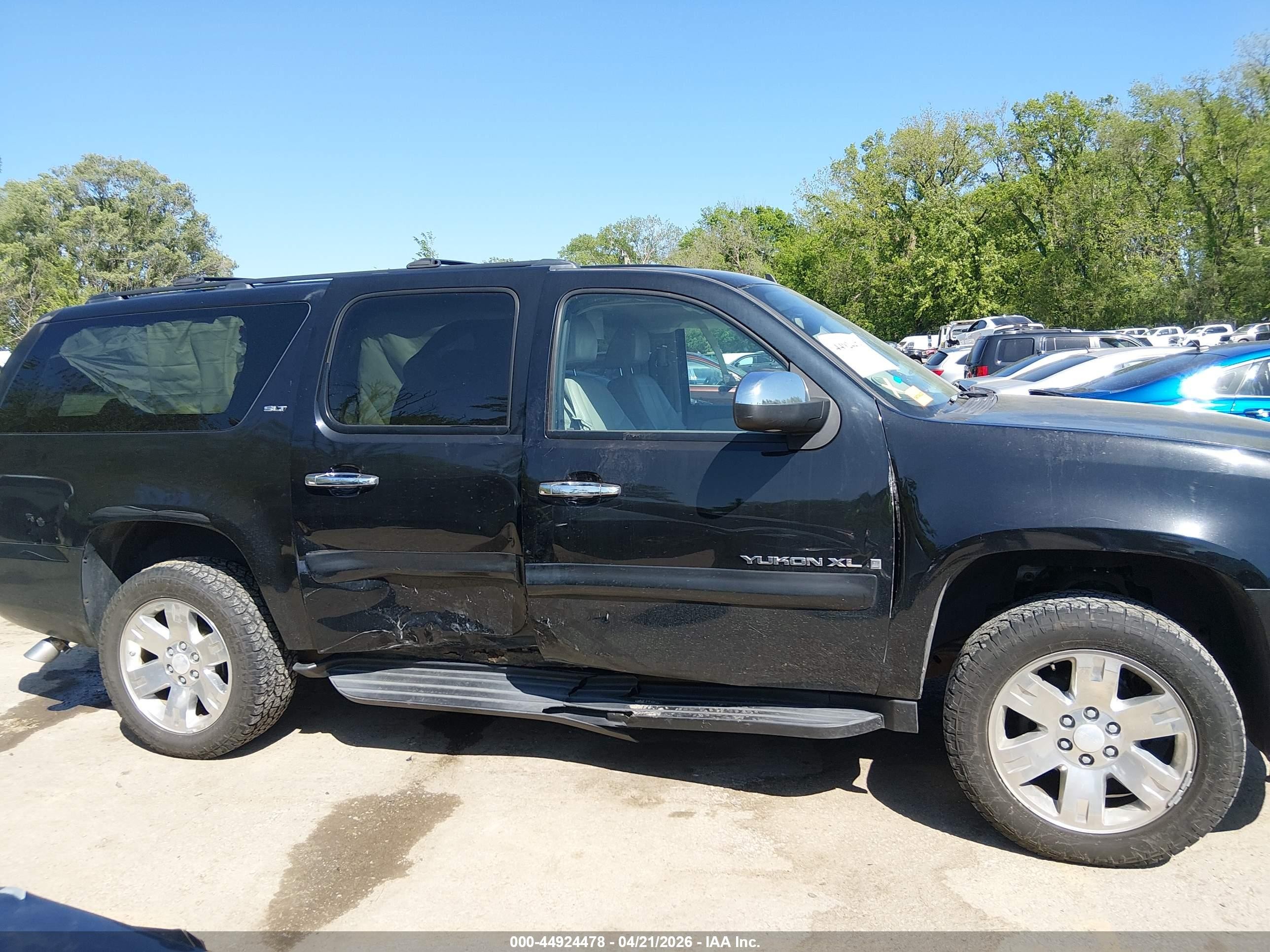2008 Gmc Yukon Xl 1500 Slt Black vin: 1GKFK16388R162482