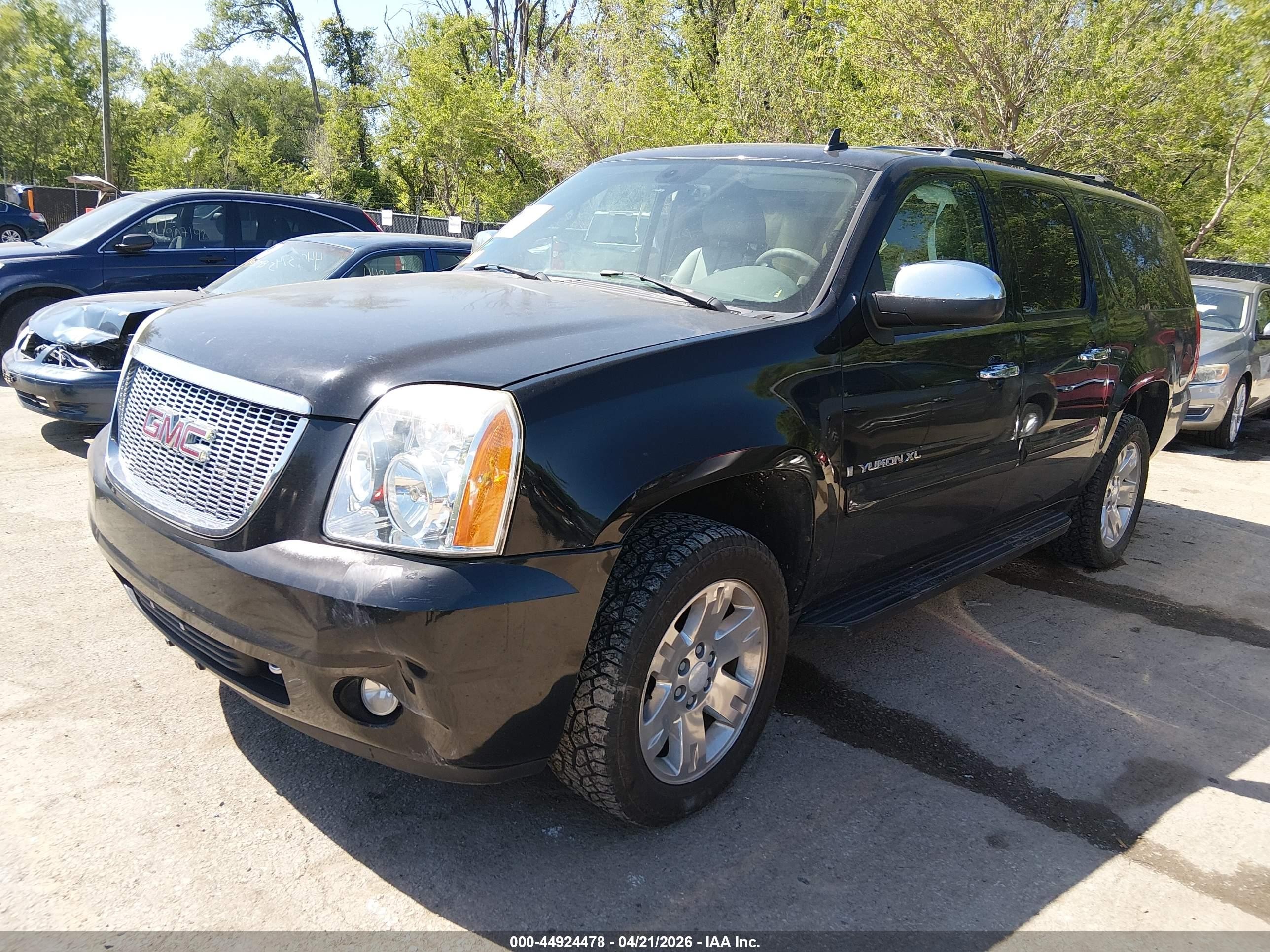 2008 Gmc Yukon Xl 1500 Slt Black vin: 1GKFK16388R162482