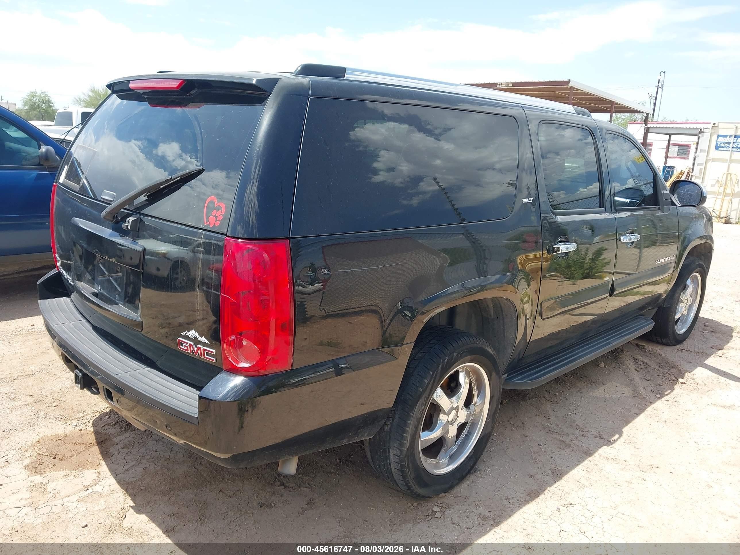2008 Gmc Yukon Xl 1500 Slt Black vin: 1GKFK16388R266339
