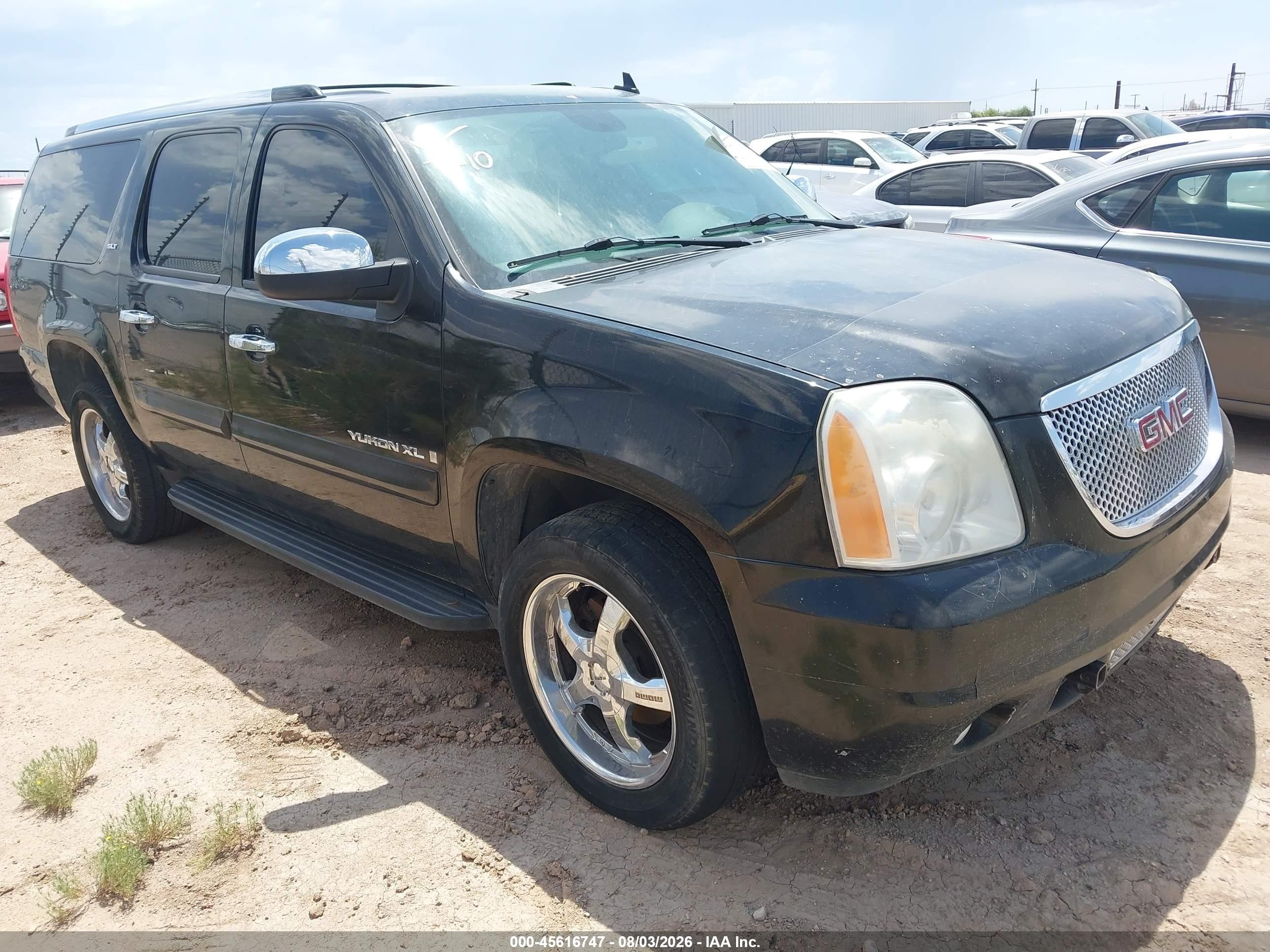 2008 Gmc Yukon Xl 1500 Slt Black vin: 1GKFK16388R266339