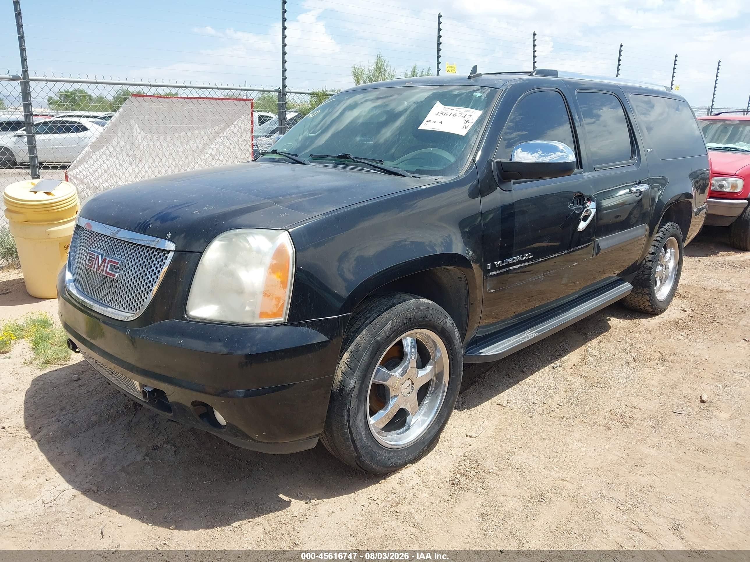 2008 Gmc Yukon Xl 1500 Slt Black vin: 1GKFK16388R266339