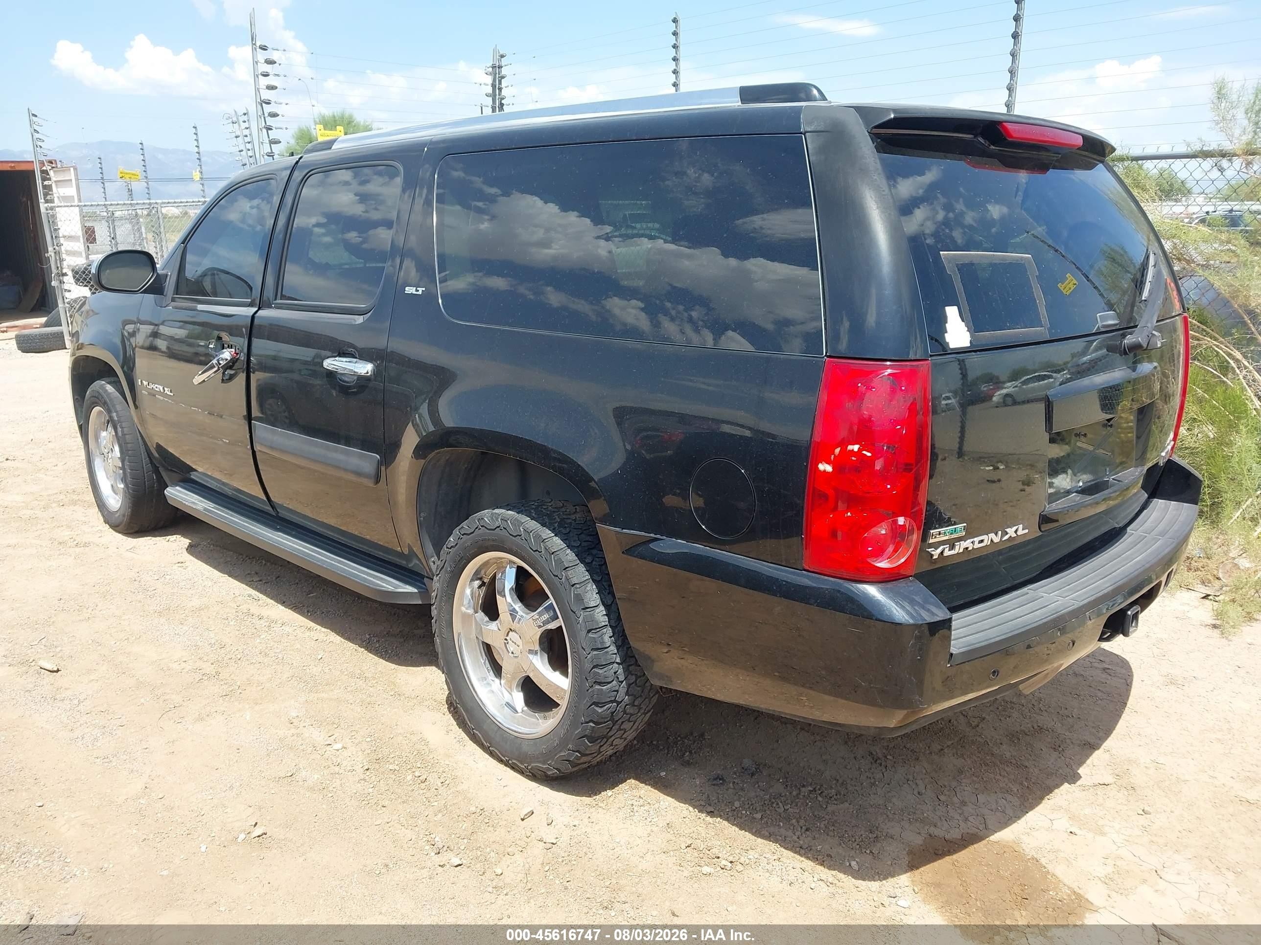 2008 Gmc Yukon Xl 1500 Slt Black vin: 1GKFK16388R266339