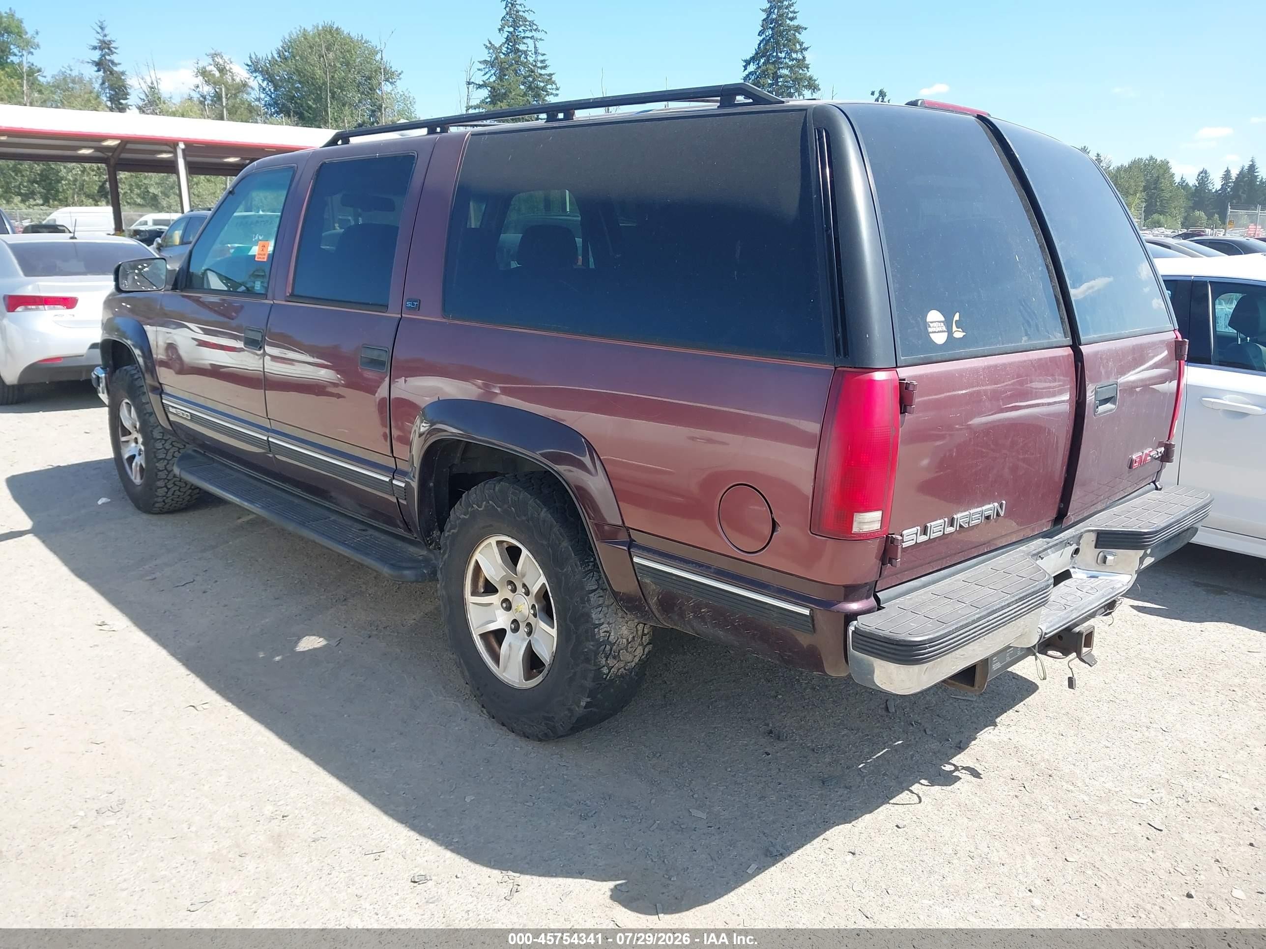 1996 Gmc Suburban K1500 Purple vin: 1GKFK16R9TJ755747