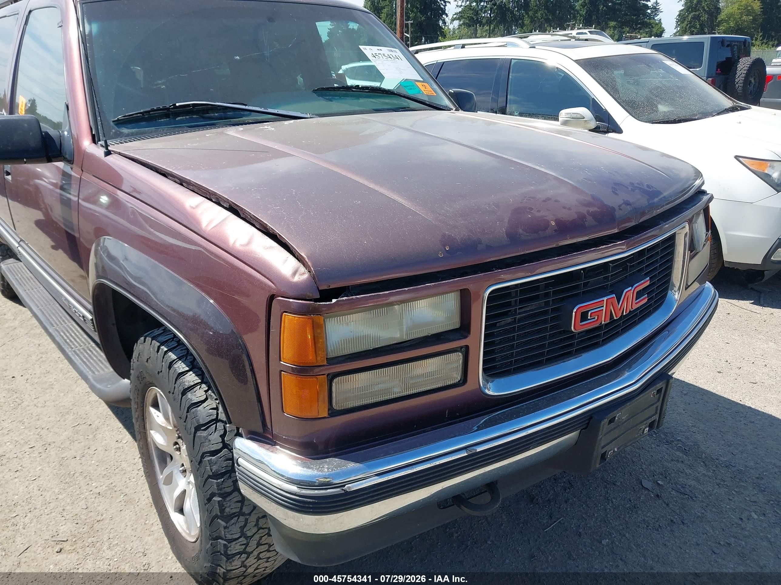 1996 Gmc Suburban K1500 Purple vin: 1GKFK16R9TJ755747