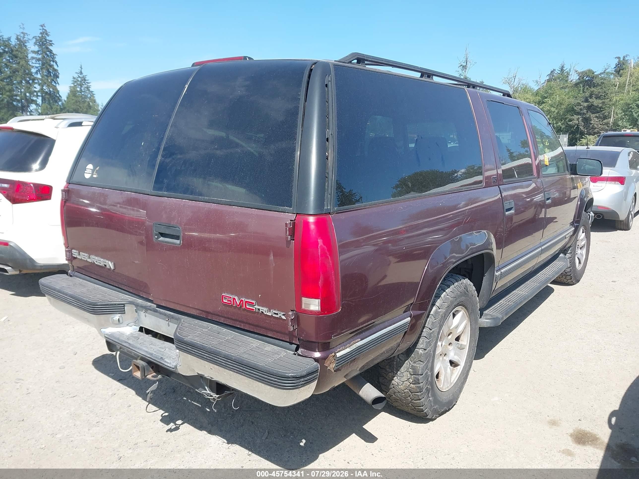 1996 Gmc Suburban K1500 Purple vin: 1GKFK16R9TJ755747