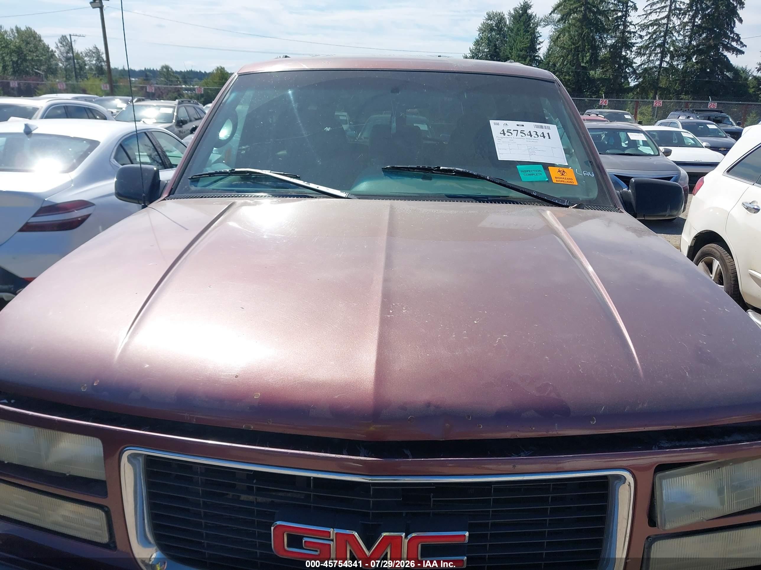1996 Gmc Suburban K1500 Purple vin: 1GKFK16R9TJ755747