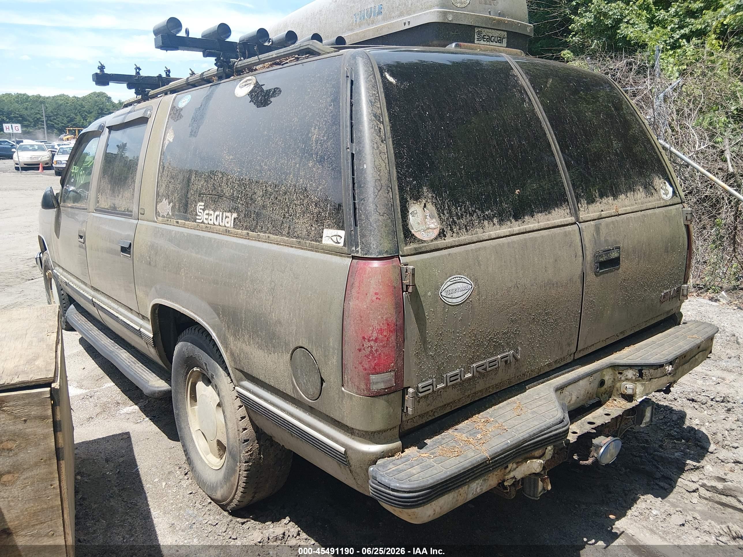 1998 Gmc Suburban 1500 Sl Gray vin: 1GKFK16R9WJ705452