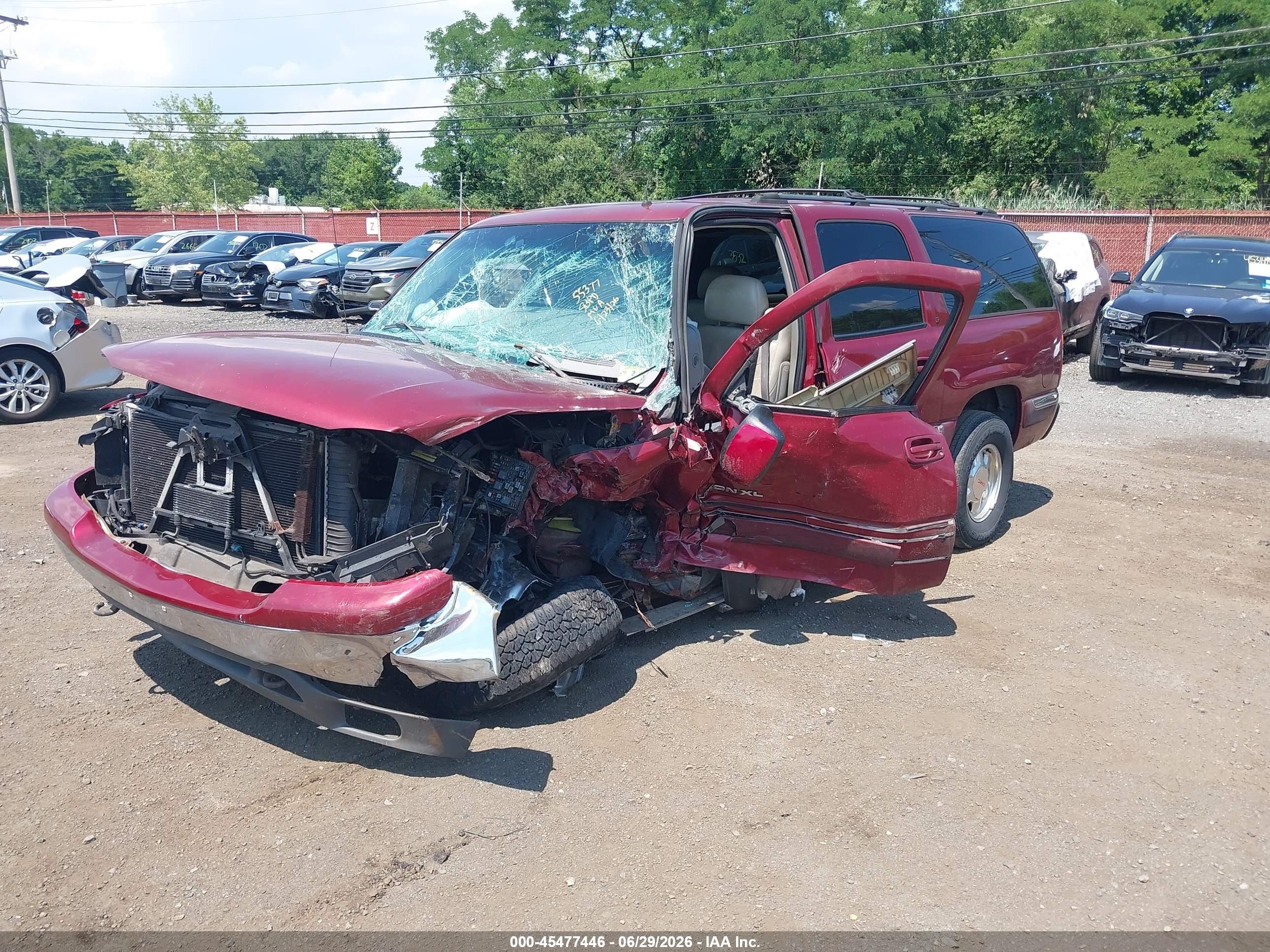 2002 Gmc Yukon Xl 1500 Slt Red vin: 1GKFK16ZX2J155303