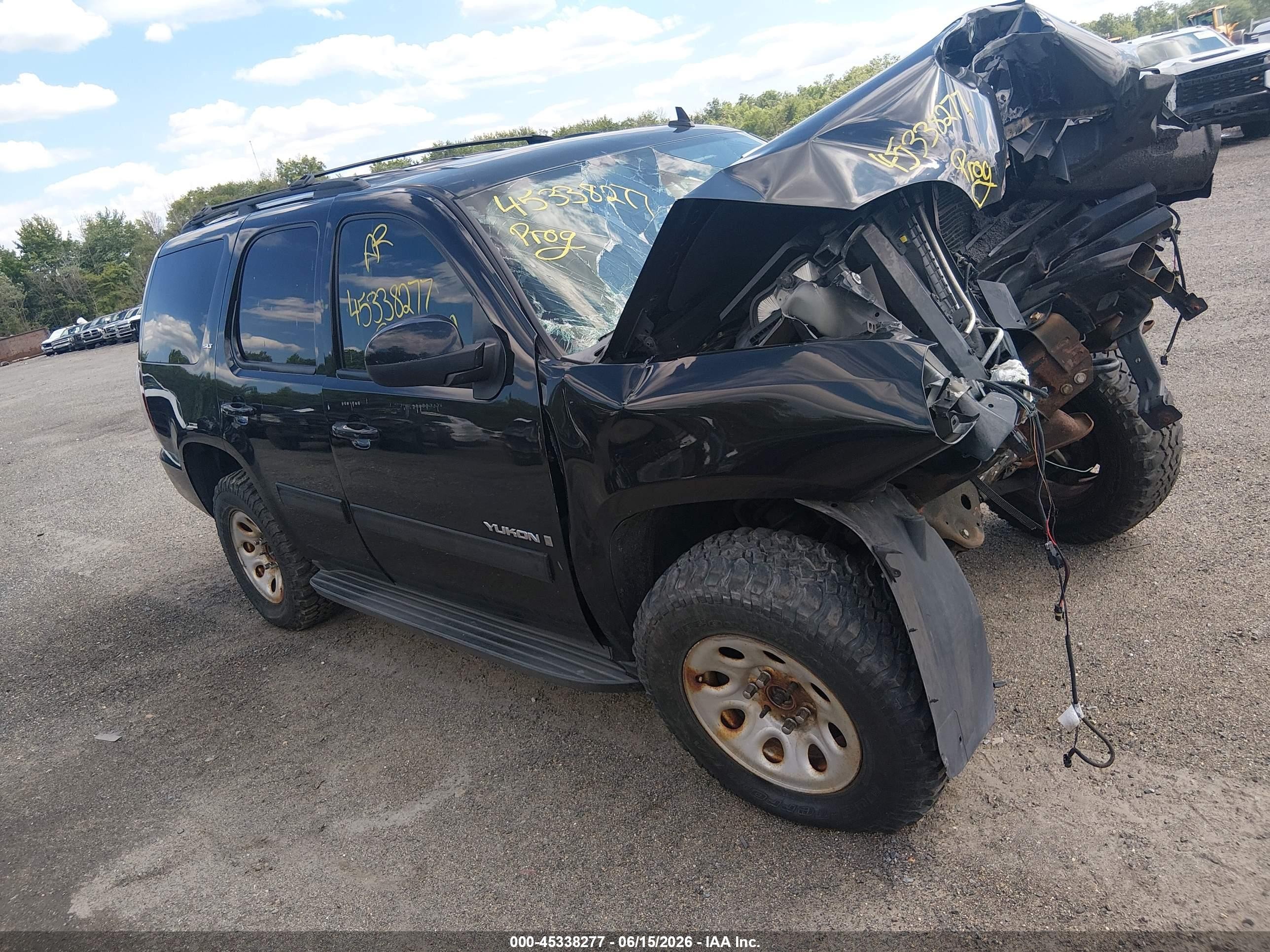 2009 Gmc Yukon Slt W/4sa Black vin: 1GKFK33049R255068
