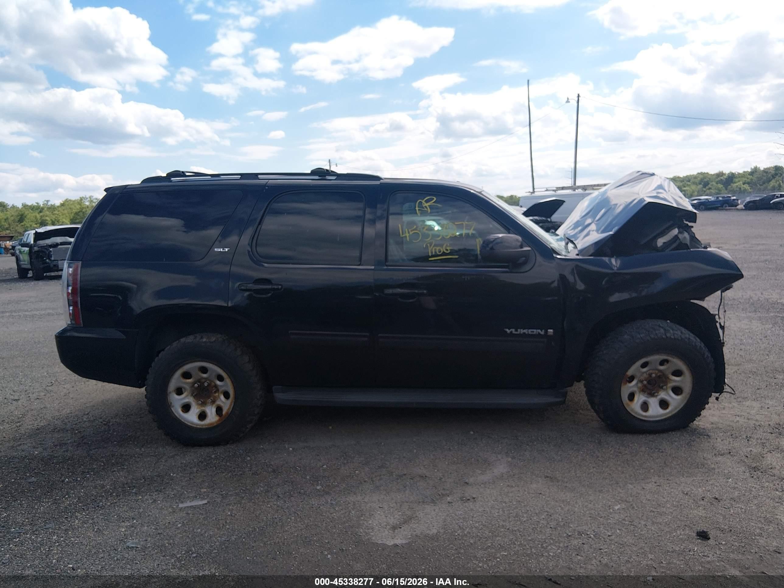 2009 Gmc Yukon Slt W/4sa Black vin: 1GKFK33049R255068