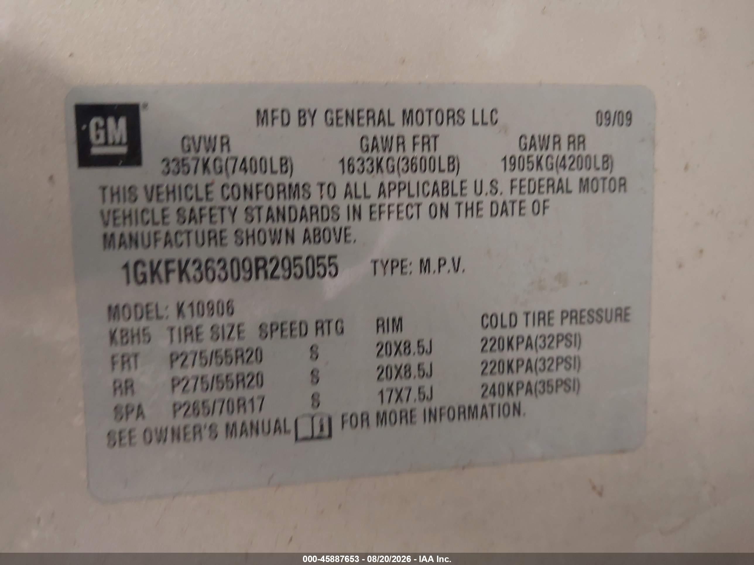 2009 Gmc Yukon Xl Slt W/4sb Gold vin: 1GKFK36309R295055