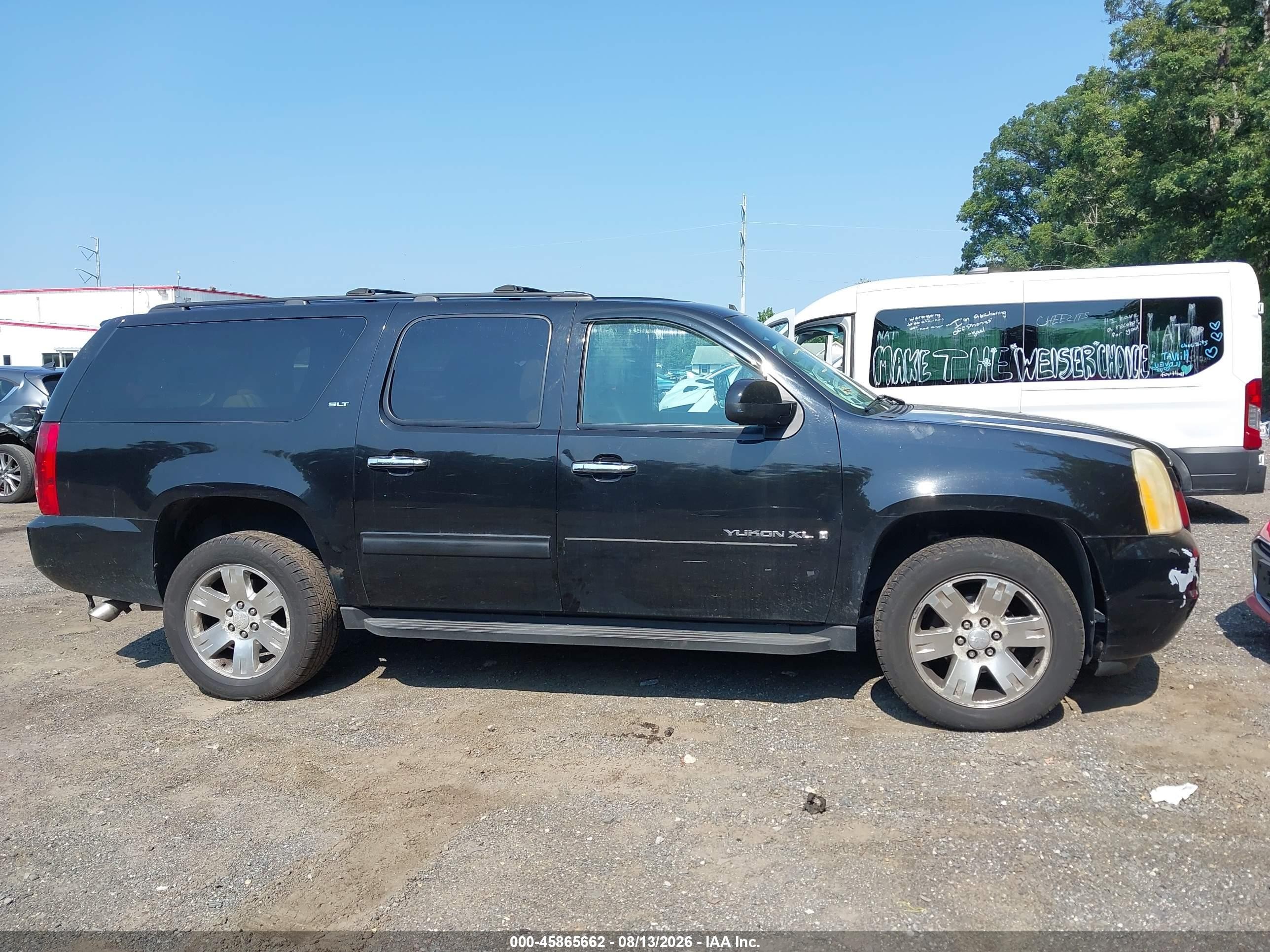 2009 Gmc Yukon Xl Slt W/4sb Black vin: 1GKFK36319R284291