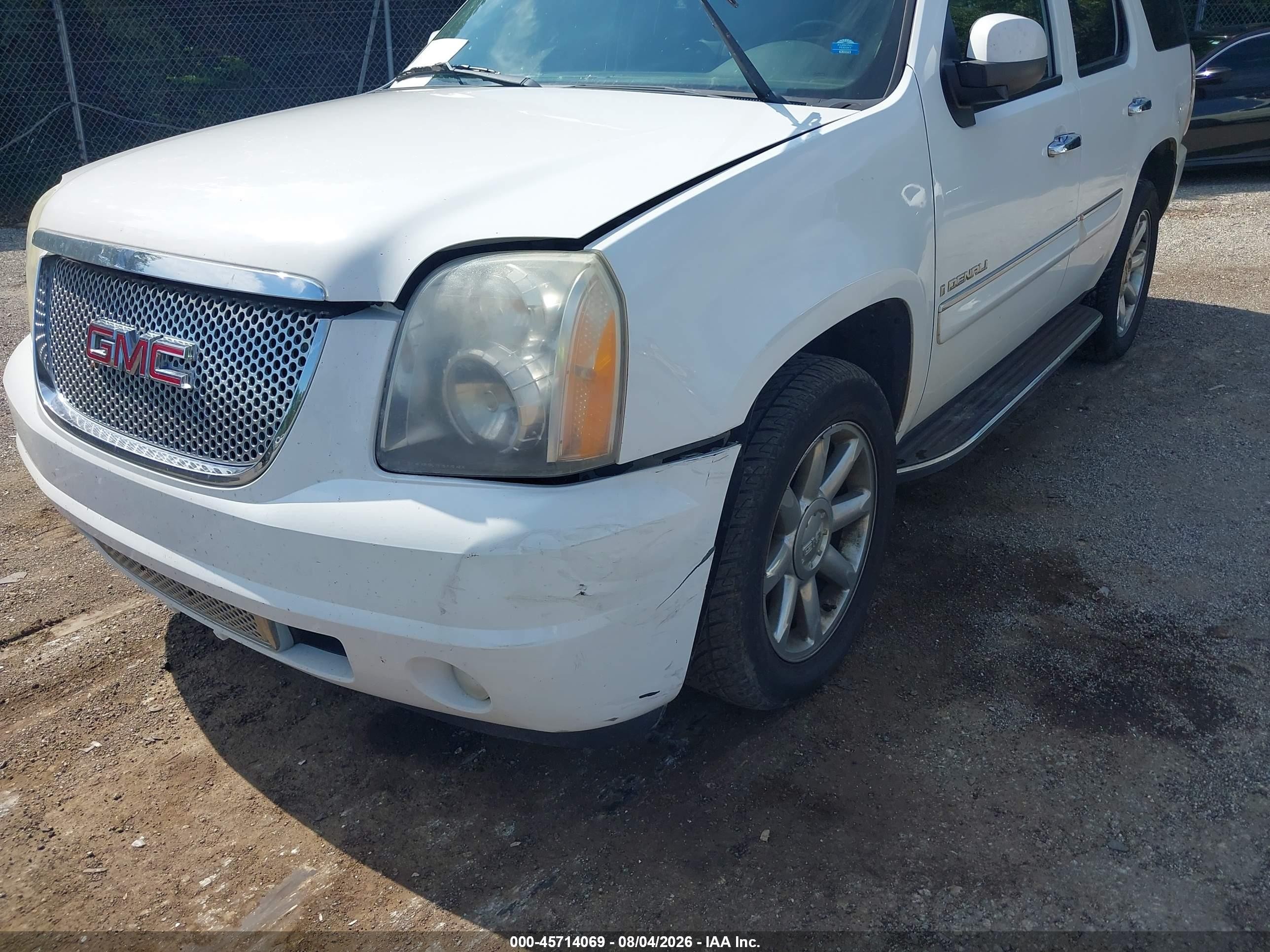 2008 Gmc Yukon Denali White vin: 1GKFK63818J253475