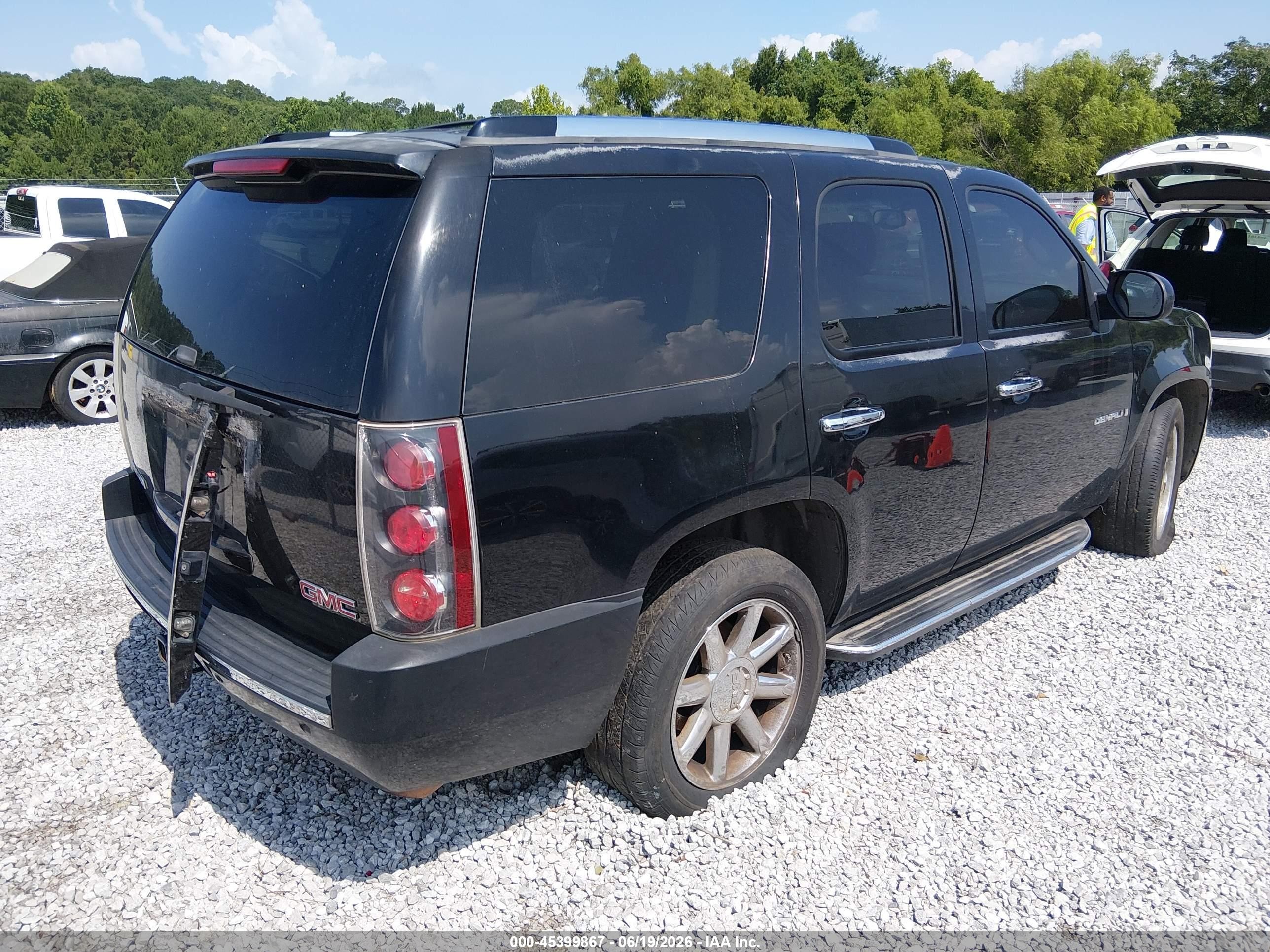 2007 Gmc Yukon Denali Denali Black vin: 1GKFK63827J182267