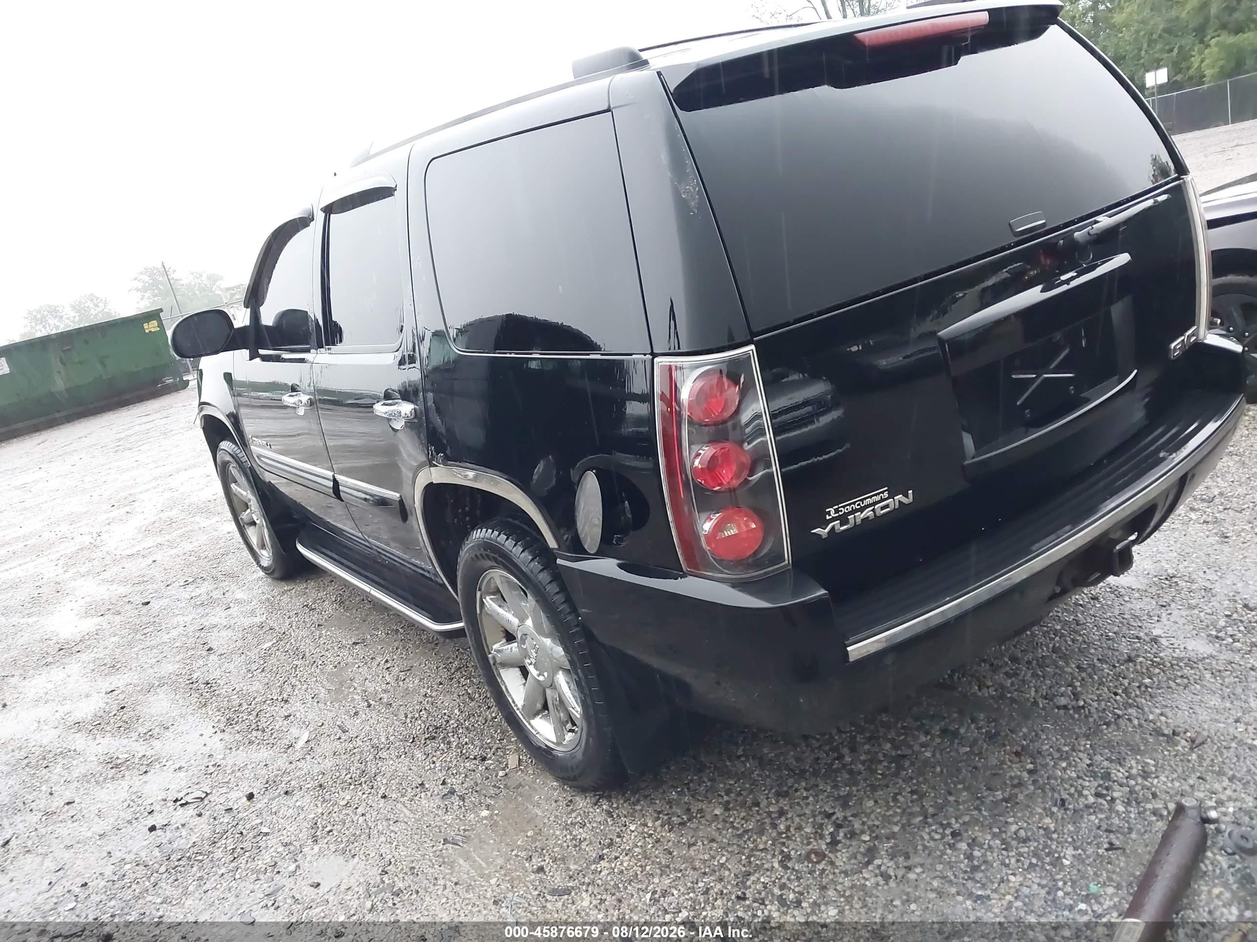 2007 Gmc Yukon Denali Denali Black vin: 1GKFK63837J286847