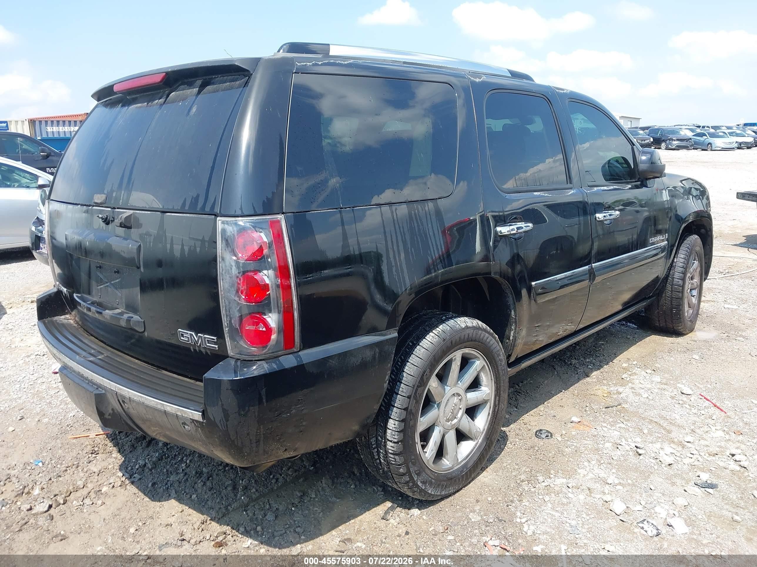 2007 Gmc Yukon Denali Denali Black vin: 1GKFK63847J291233