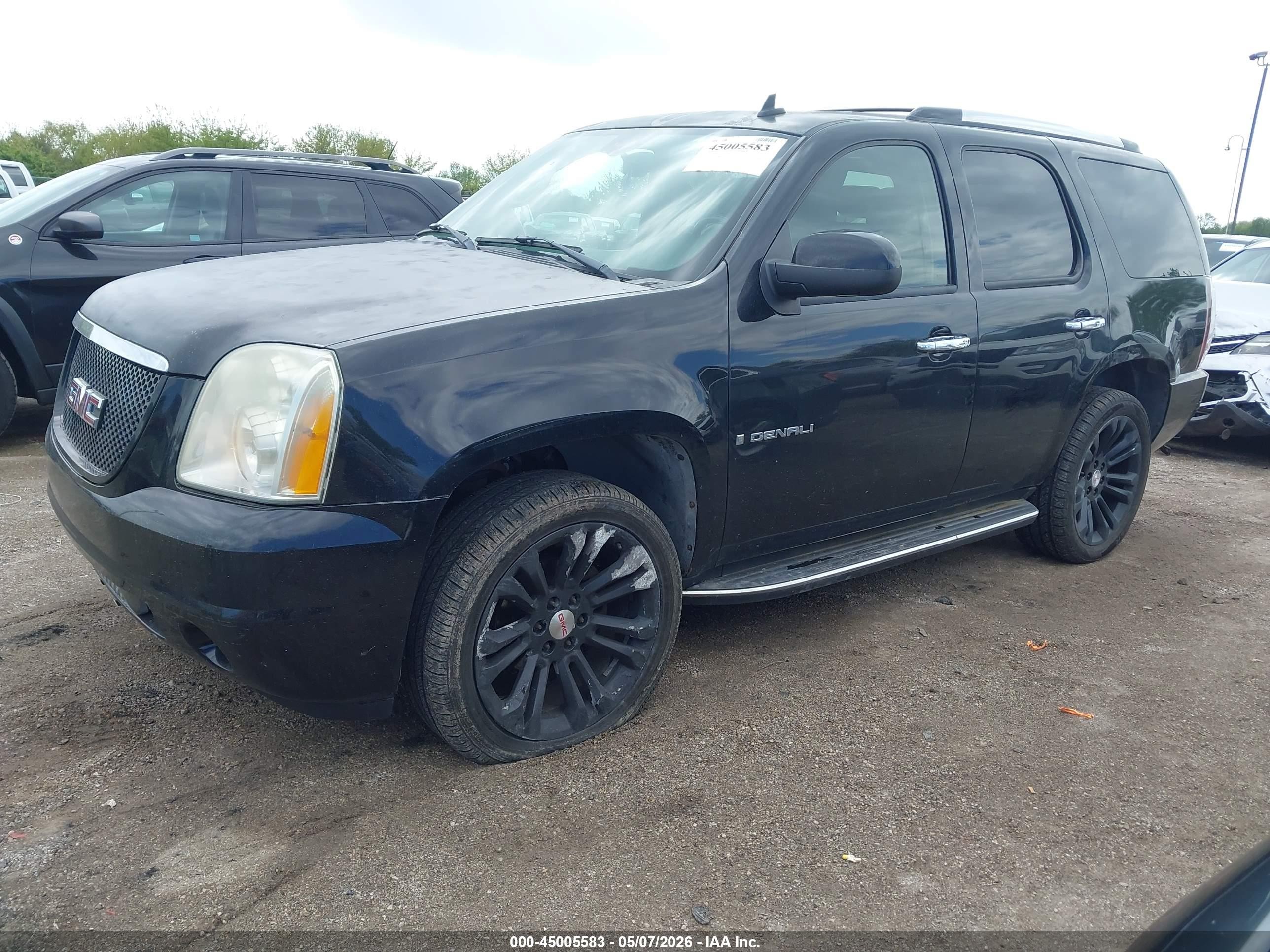 2007 Gmc Yukon Denali Black vin: 1GKFK63857J185034