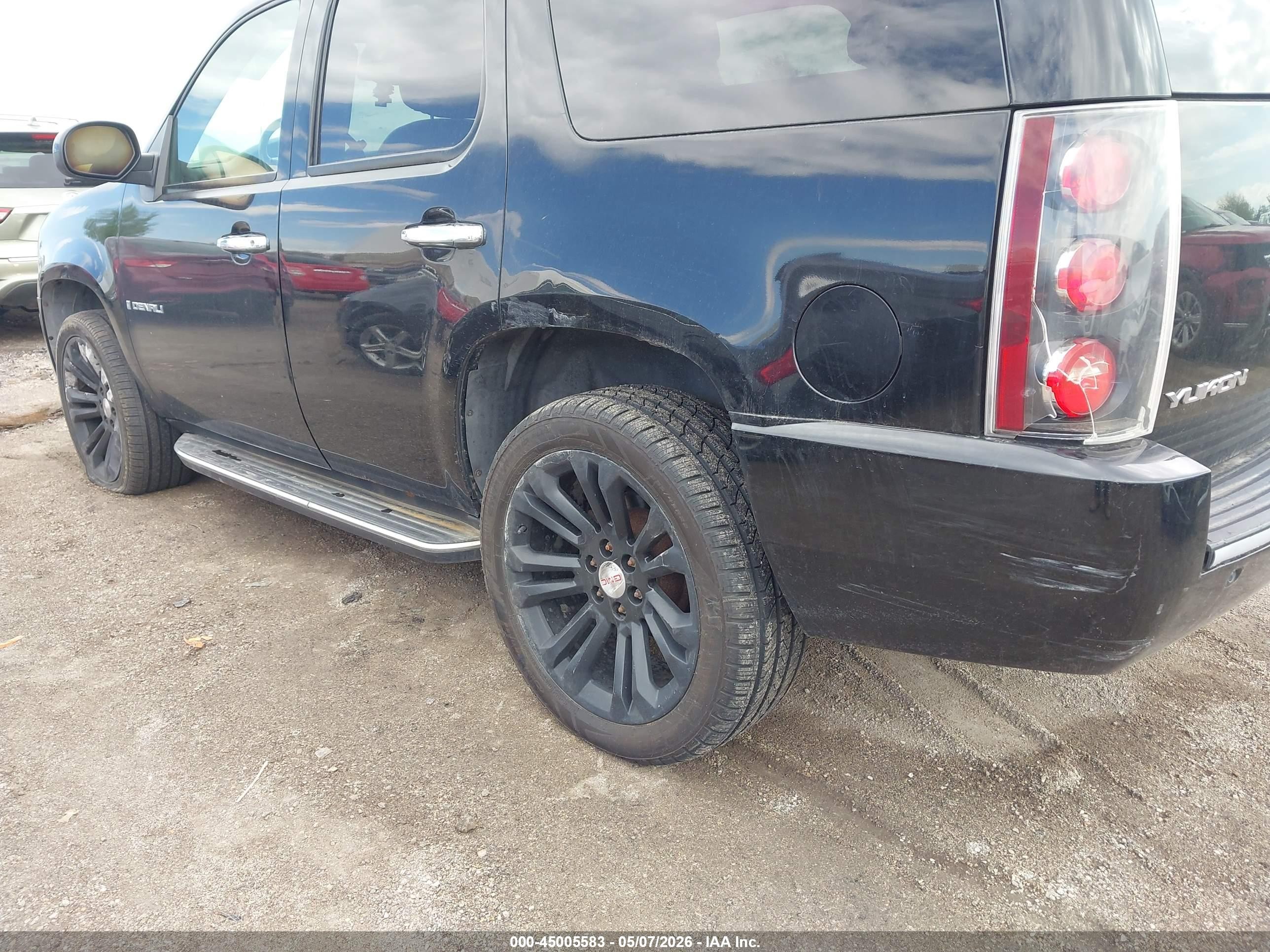 2007 Gmc Yukon Denali Black vin: 1GKFK63857J185034