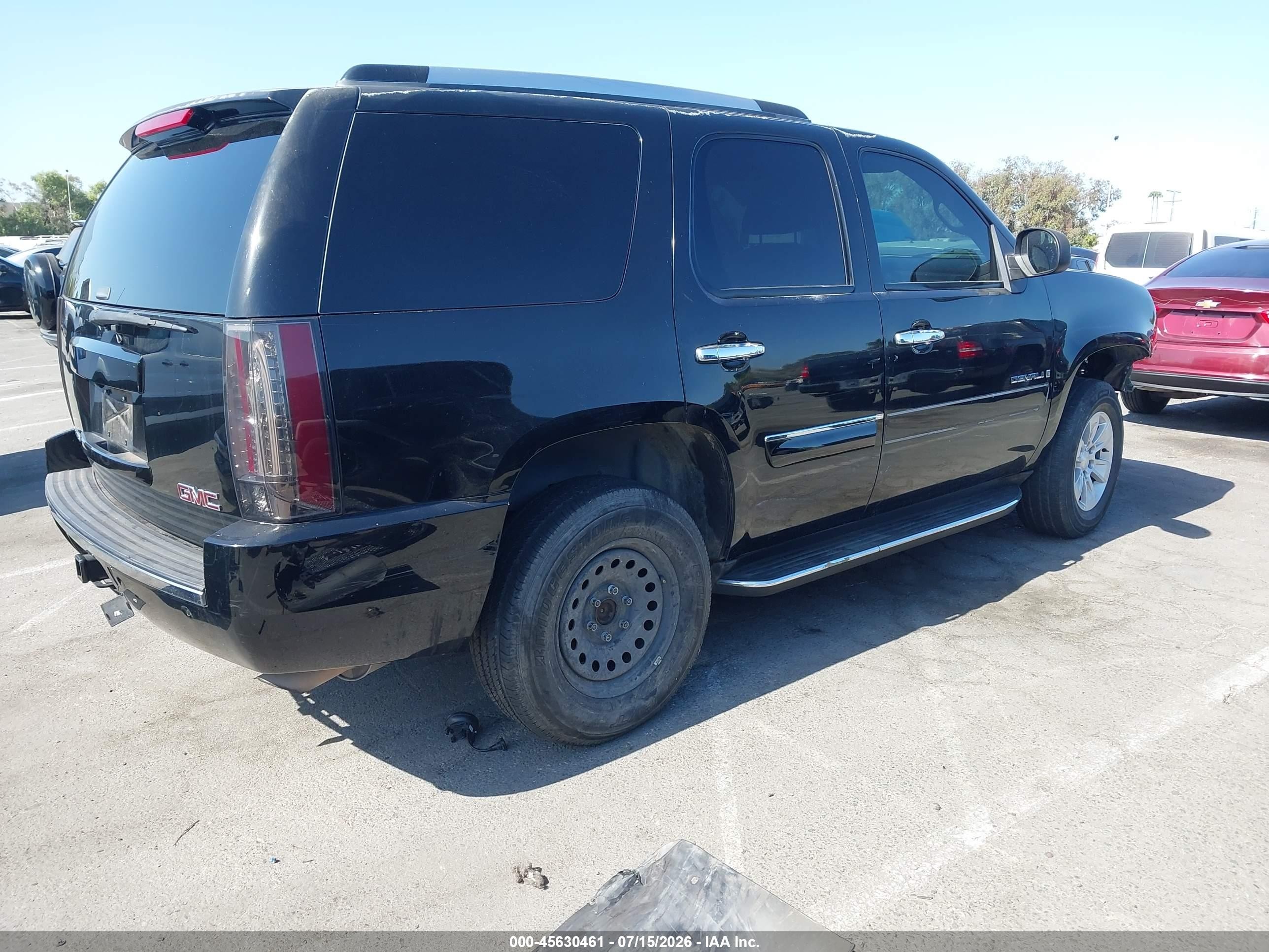 2008 Gmc Yukon Denali Black vin: 1GKFK63878J105122