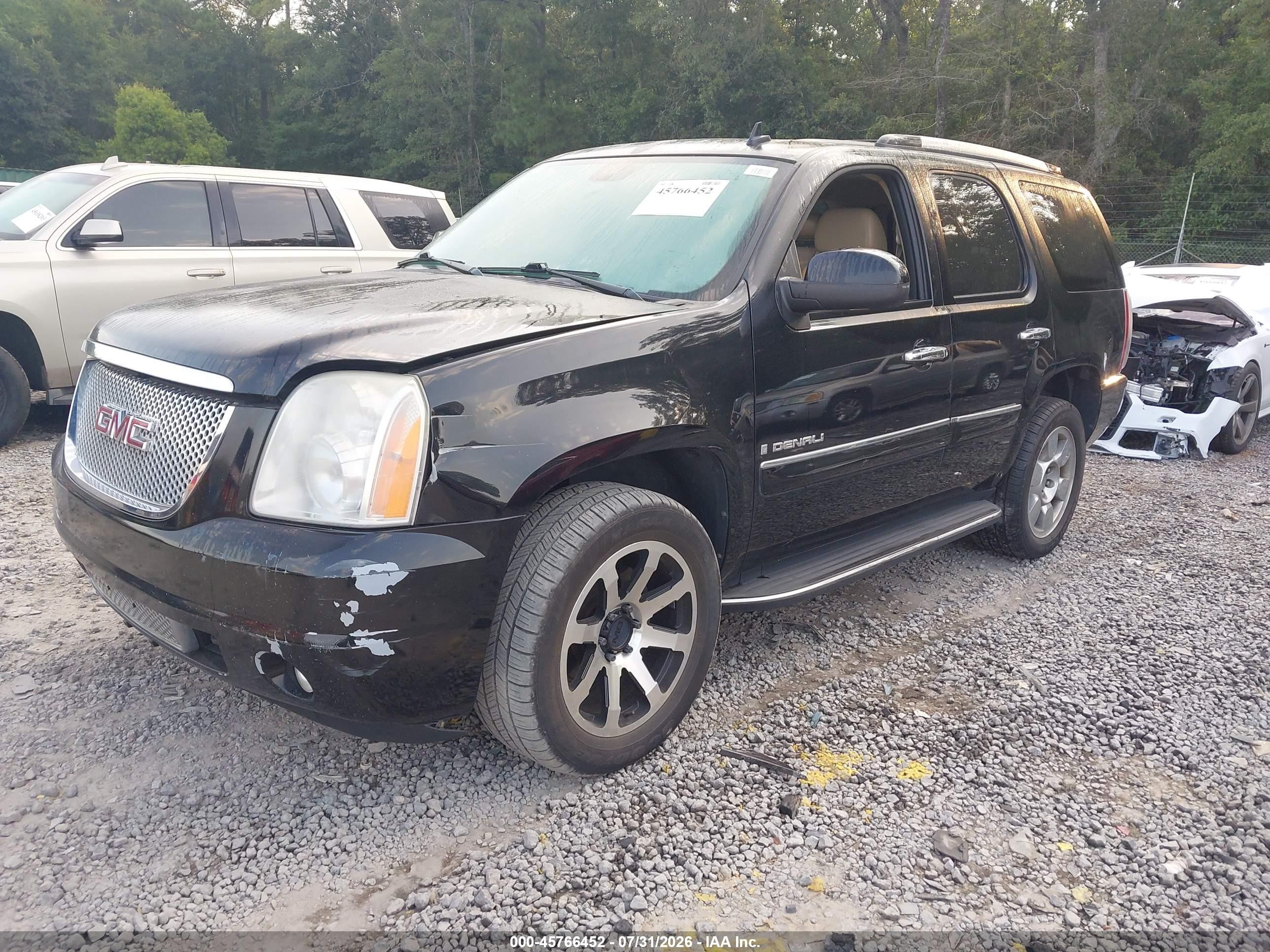 2008 Gmc Yukon Denali Black vin: 1GKFK63878J235997