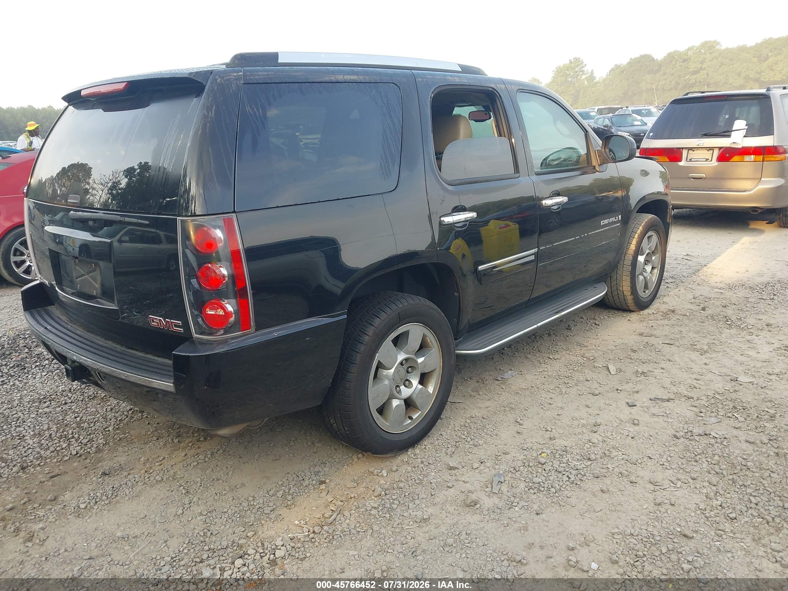 2008 Gmc Yukon Denali Black vin: 1GKFK63878J235997