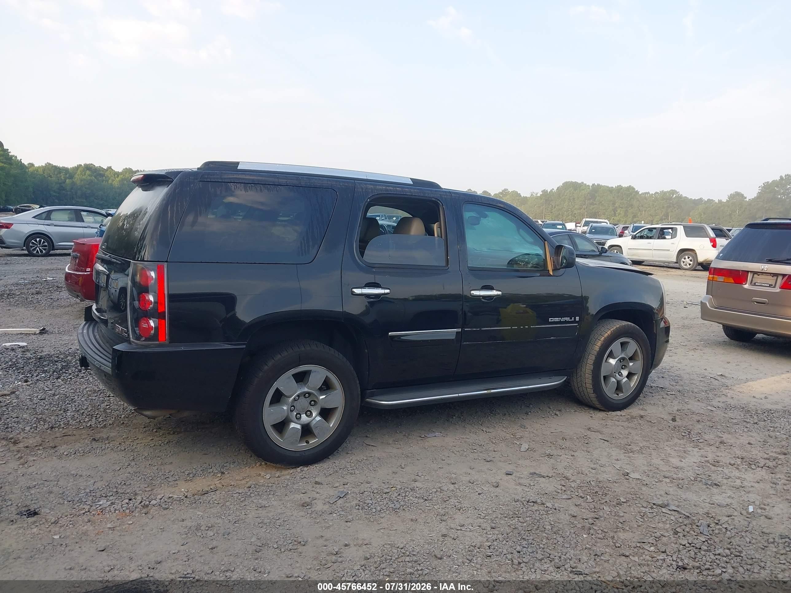 2008 Gmc Yukon Denali Black vin: 1GKFK63878J235997