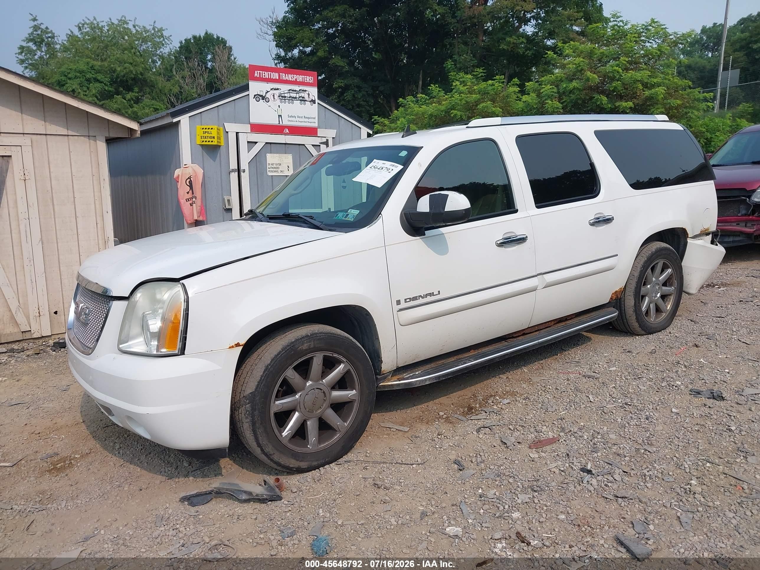 2007 Gmc Yukon Xl Denali Denali Белый vin: 1GKFK66807J155273