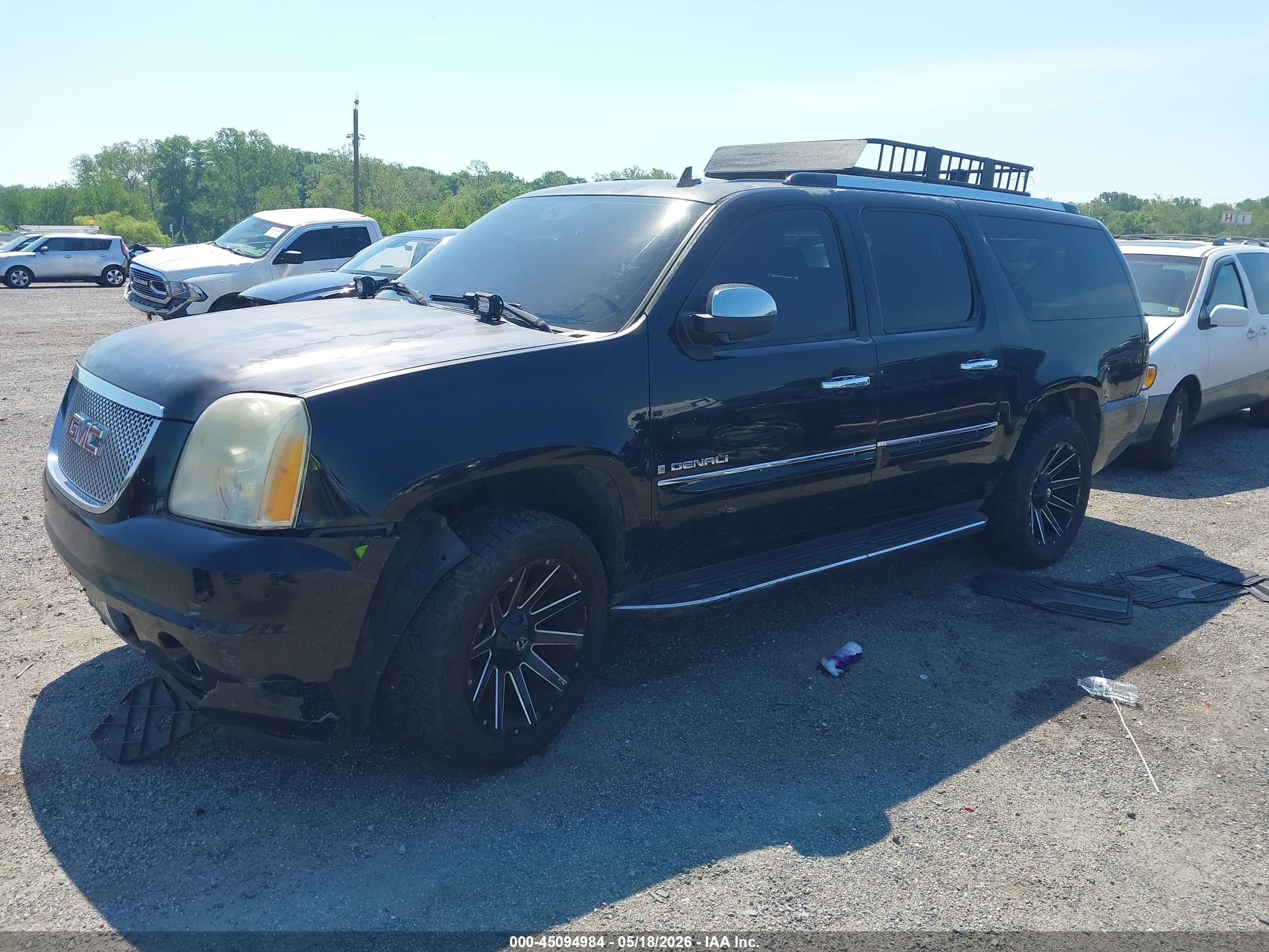 2007 Gmc Yukon Xl 1500 Denali Black vin: 1GKFK66807J264106