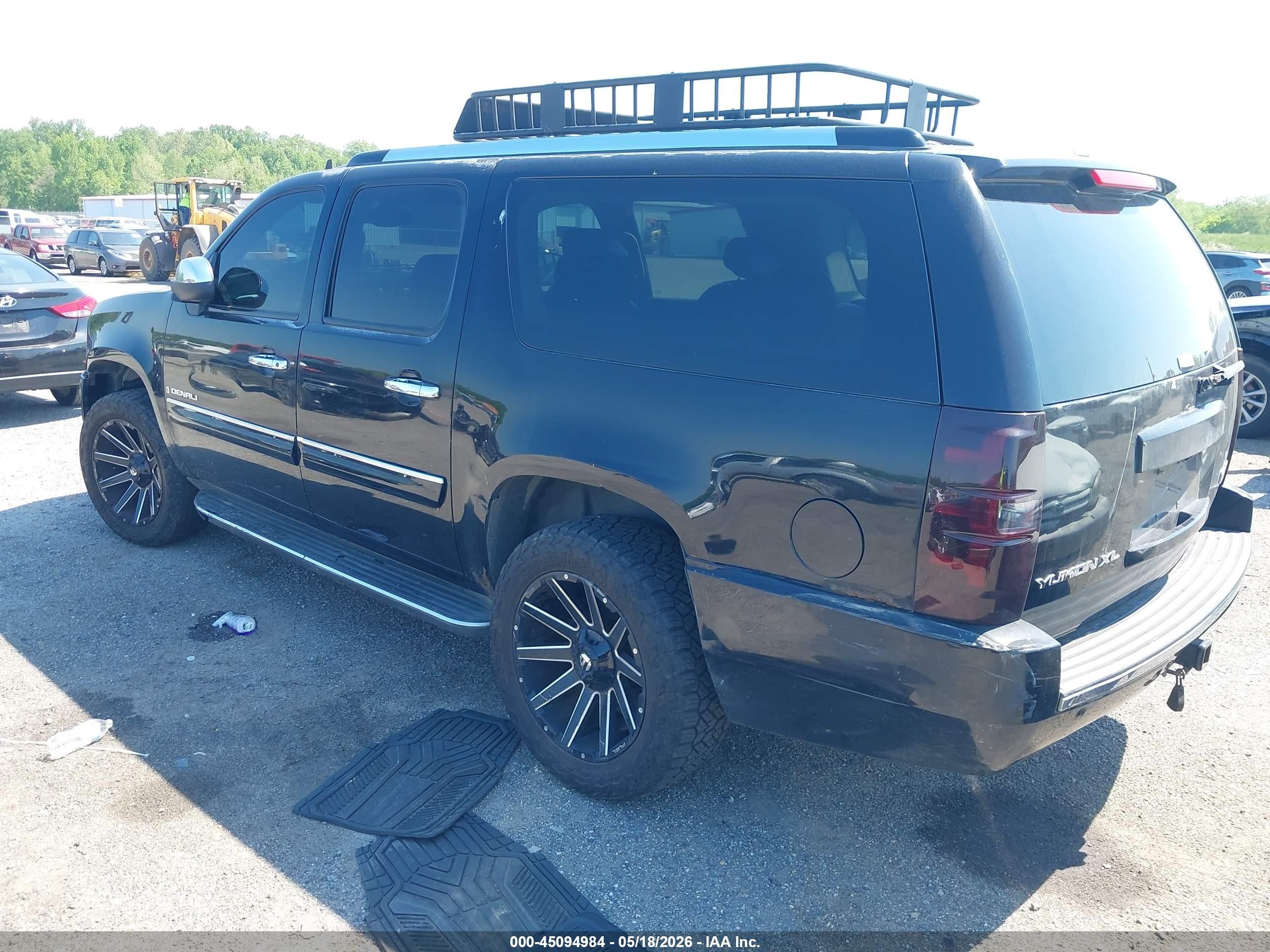 2007 Gmc Yukon Xl 1500 Denali Black vin: 1GKFK66807J264106