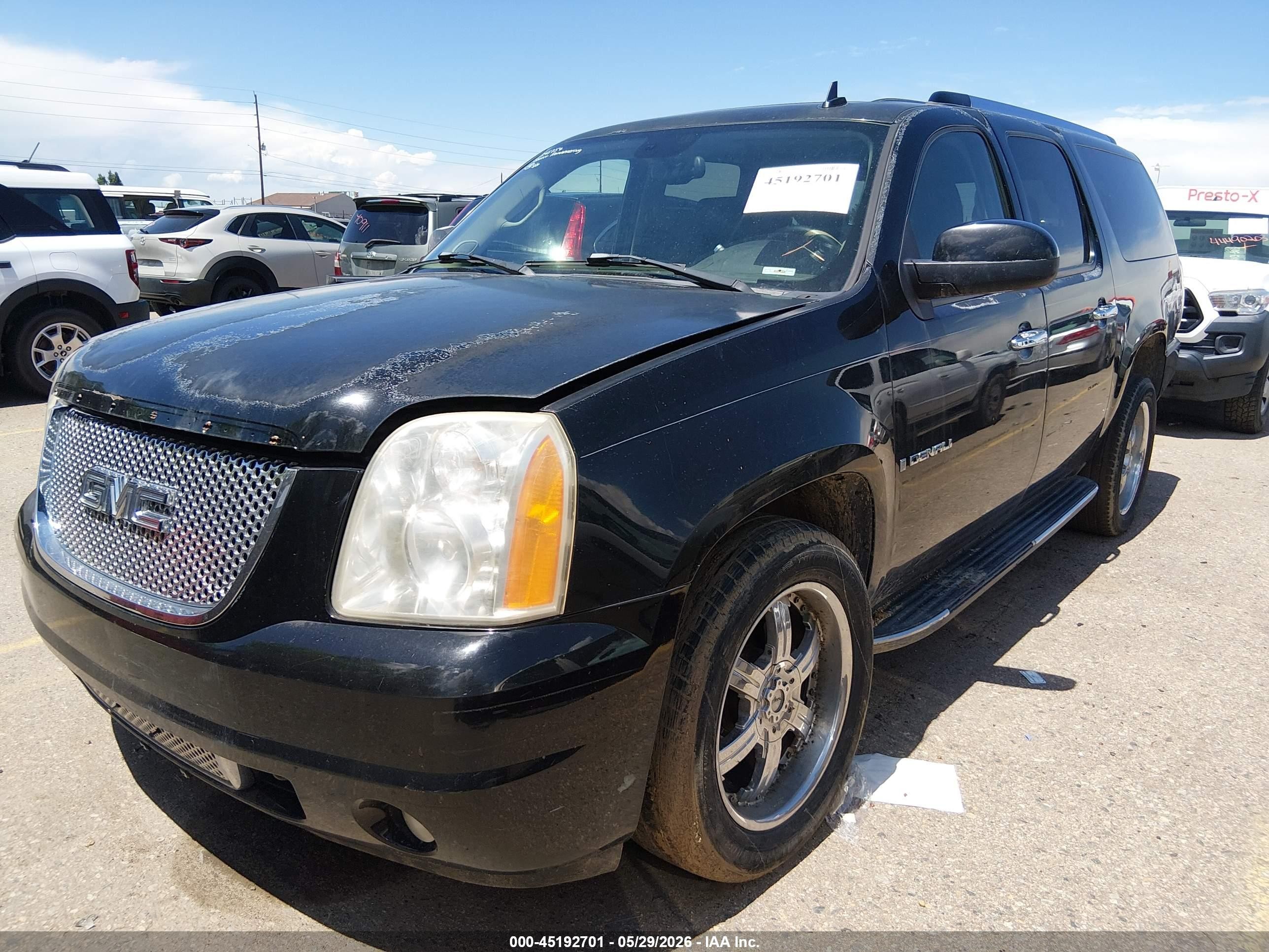 2007 Gmc Yukon Xl 1500 Denali Черный vin: 1GKFK66827J345754