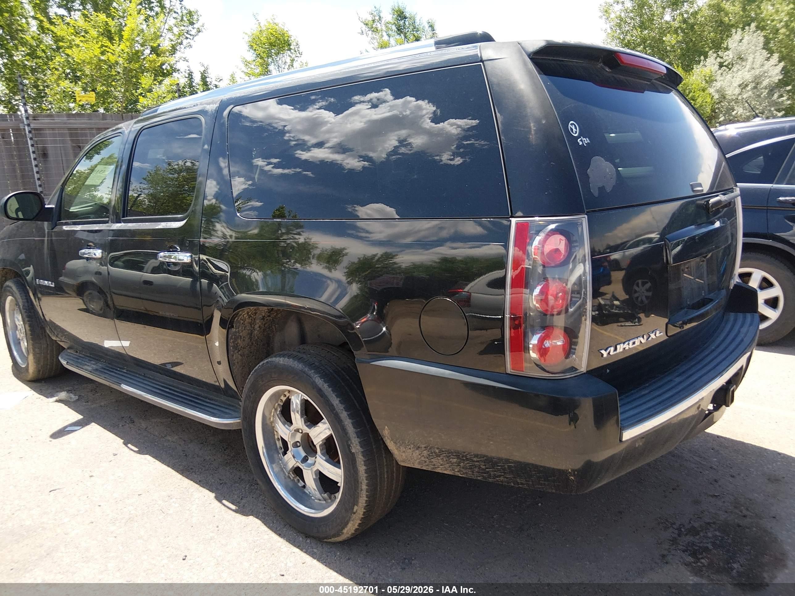 2007 Gmc Yukon Xl 1500 Denali Черный vin: 1GKFK66827J345754