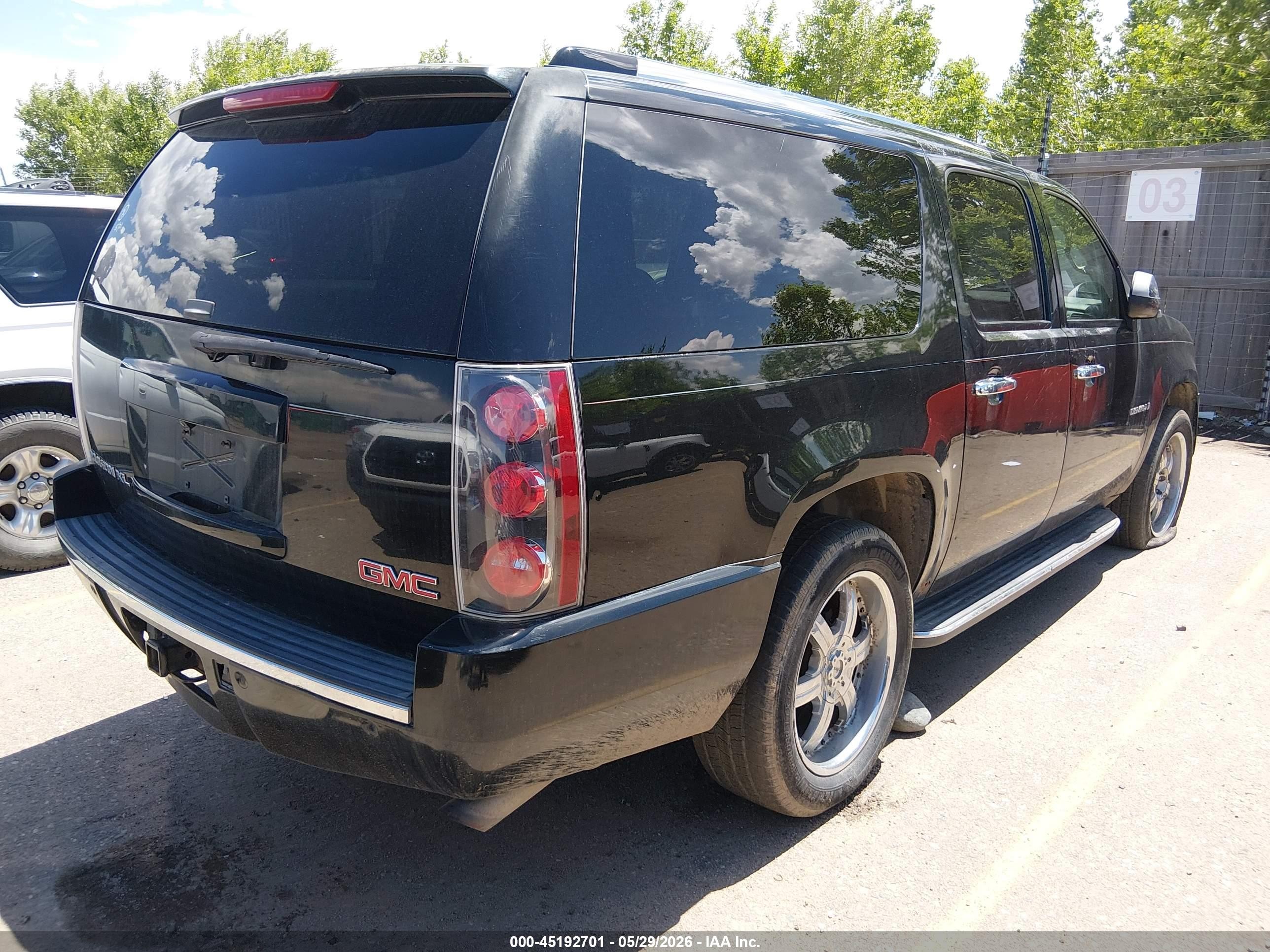 2007 Gmc Yukon Xl 1500 Denali Черный vin: 1GKFK66827J345754