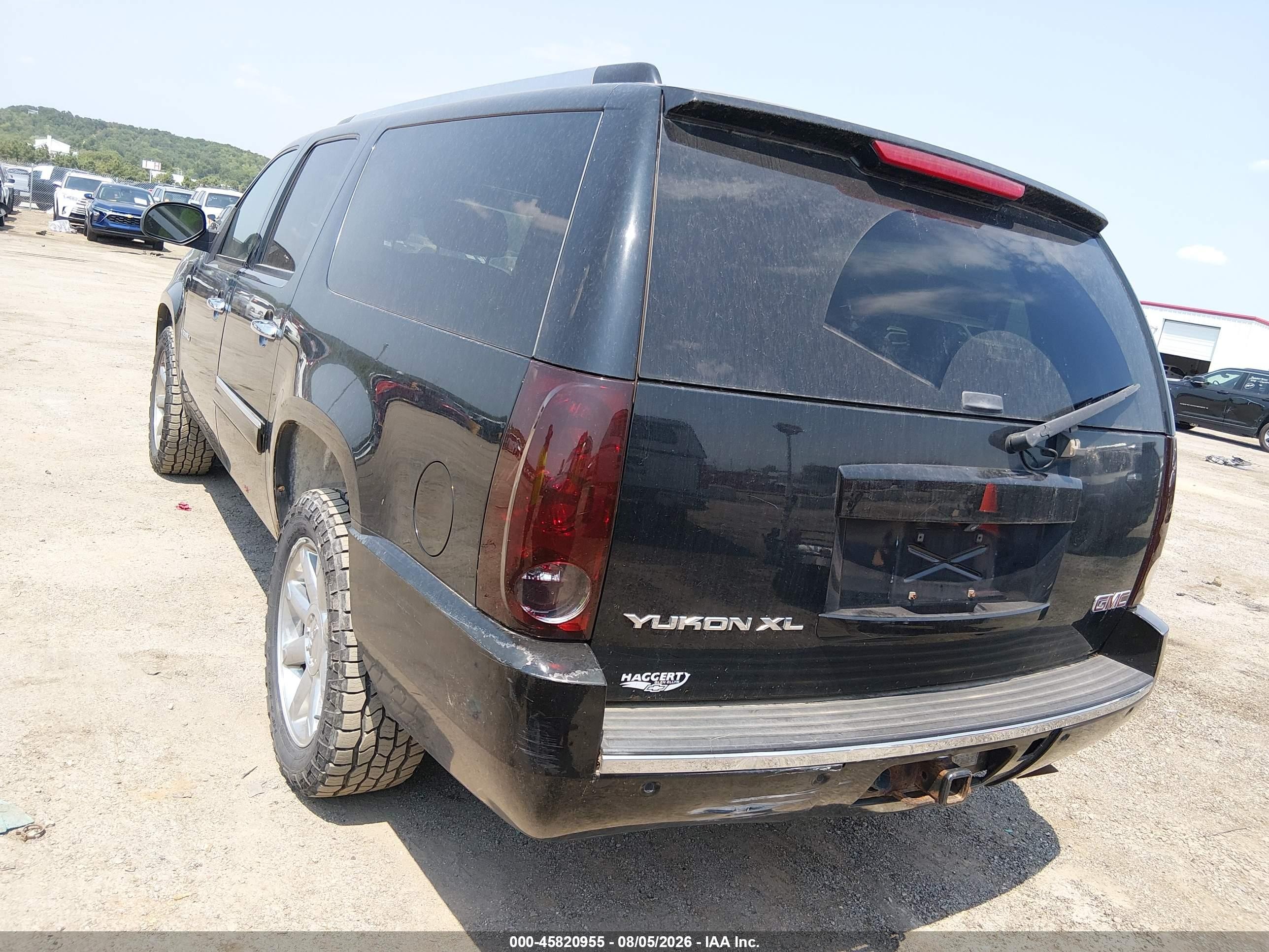2008 Gmc Yukon Xl 1500 Denali Black vin: 1GKFK66828J224062