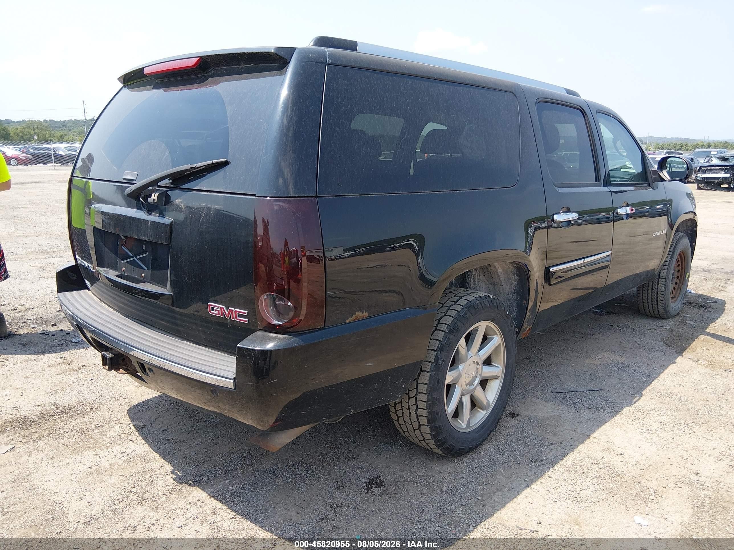 2008 Gmc Yukon Xl 1500 Denali Black vin: 1GKFK66828J224062