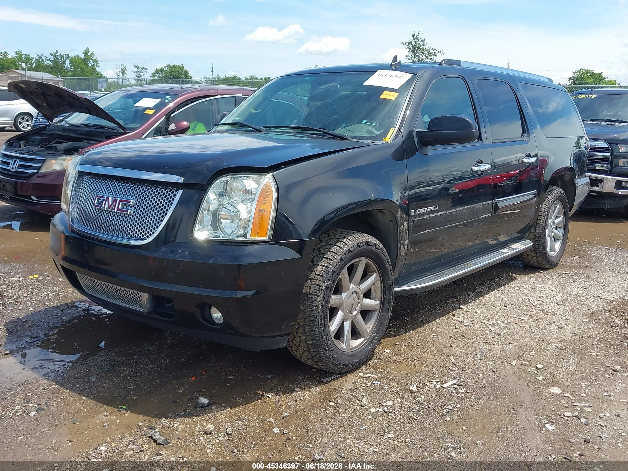 2007 Gmc Yukon Xl 1500 Denali Черный vin: 1GKFK66857J222238