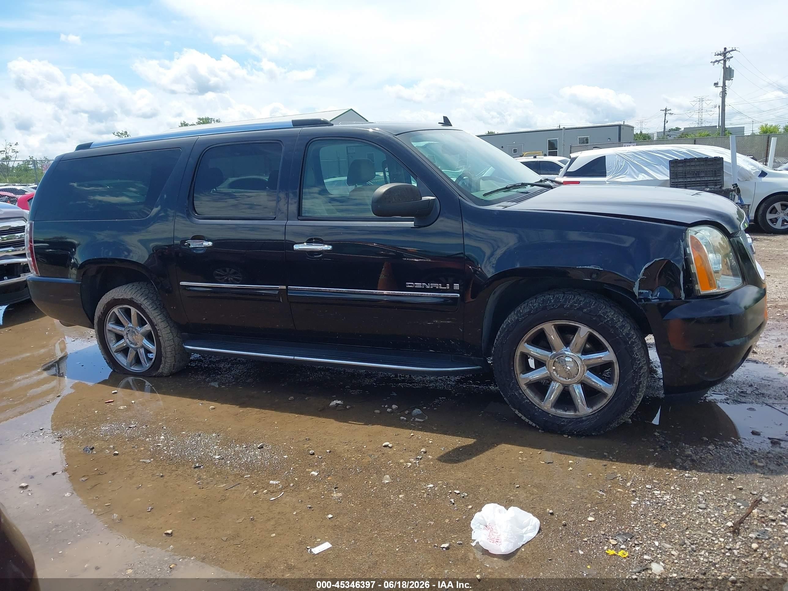 2007 Gmc Yukon Xl 1500 Denali Черный vin: 1GKFK66857J222238