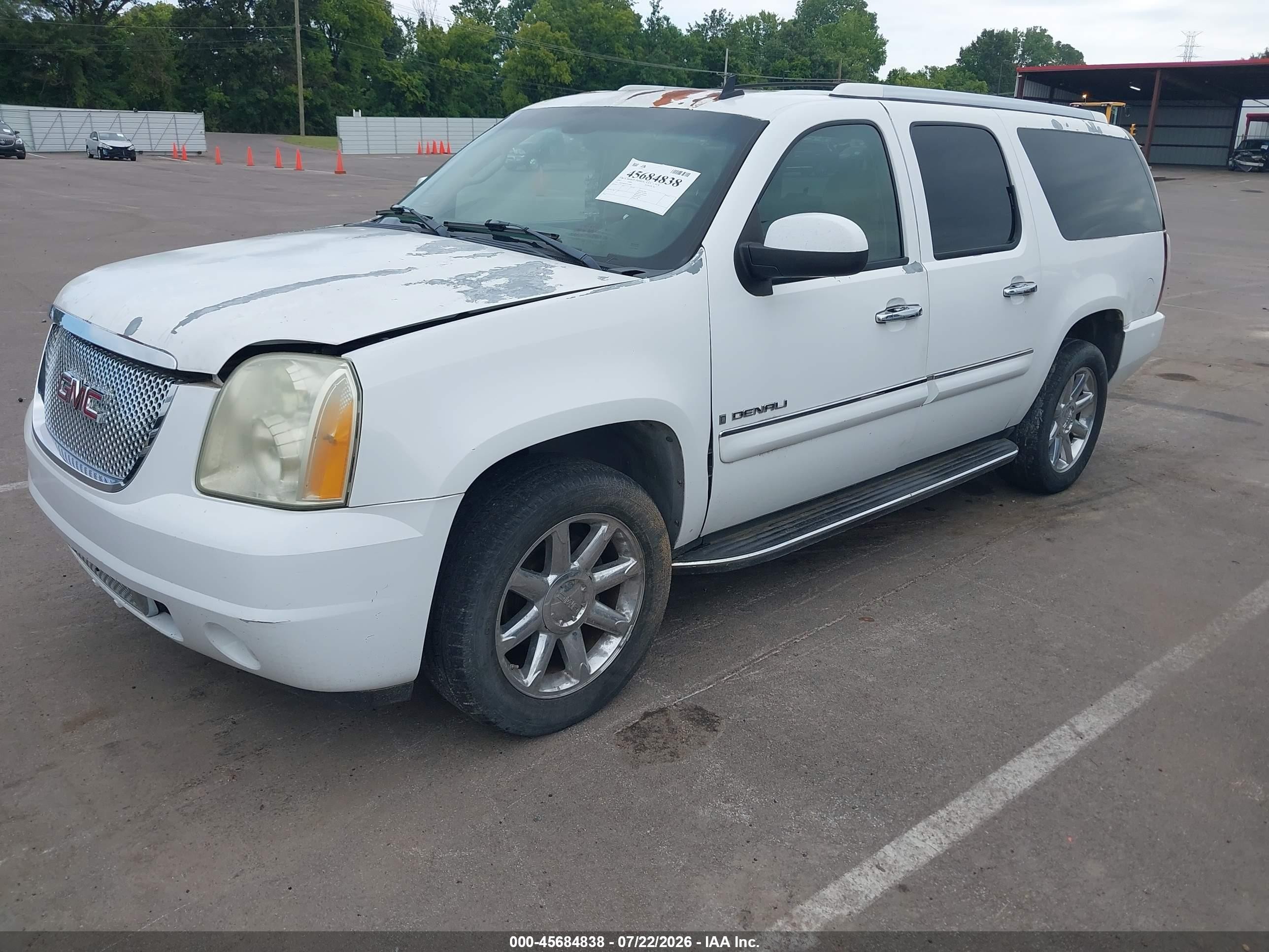 2007 Gmc Yukon Xl 1500 Denali White vin: 1GKFK66897J170886