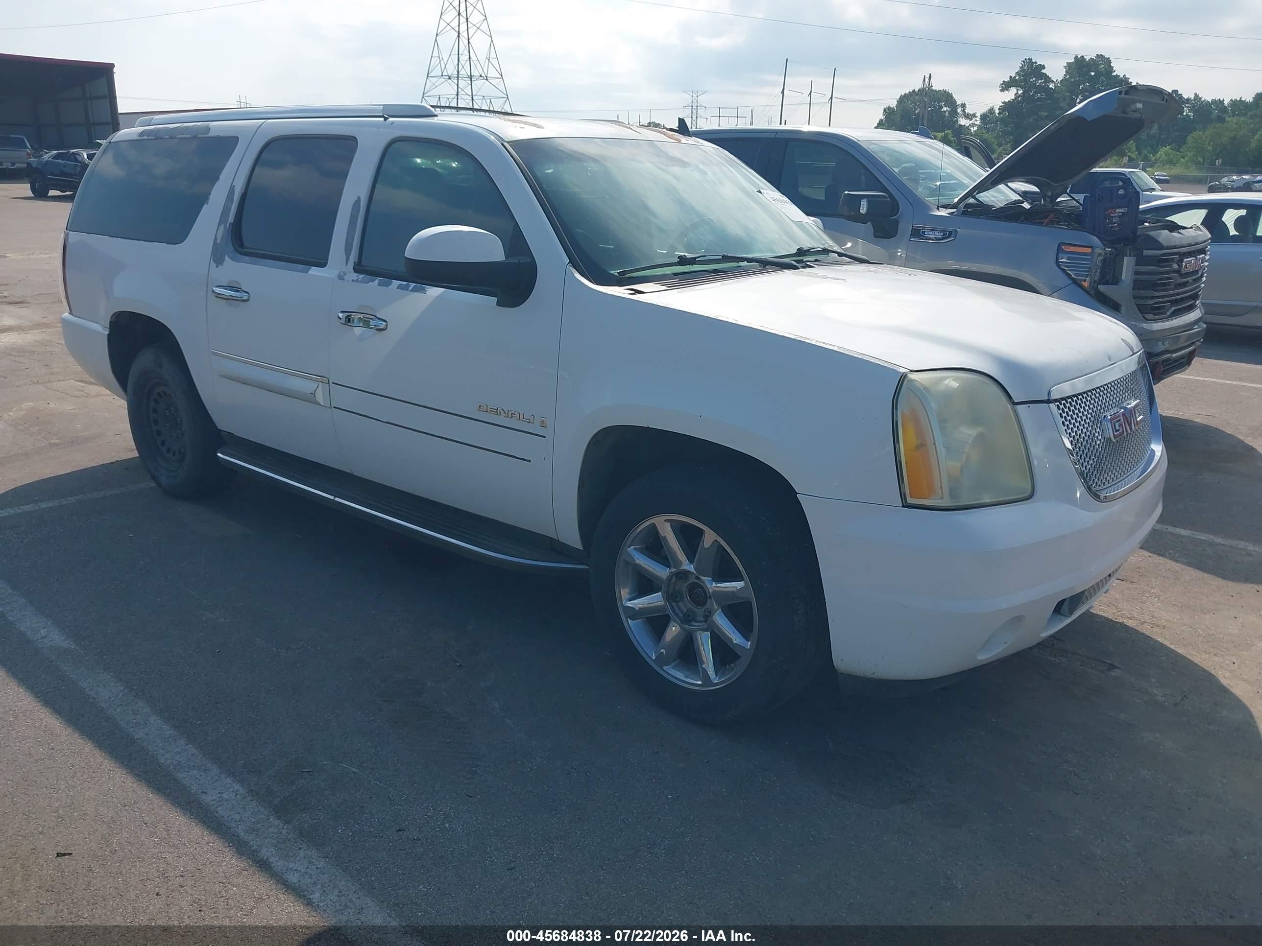 2007 Gmc Yukon Xl 1500 Denali White vin: 1GKFK66897J170886