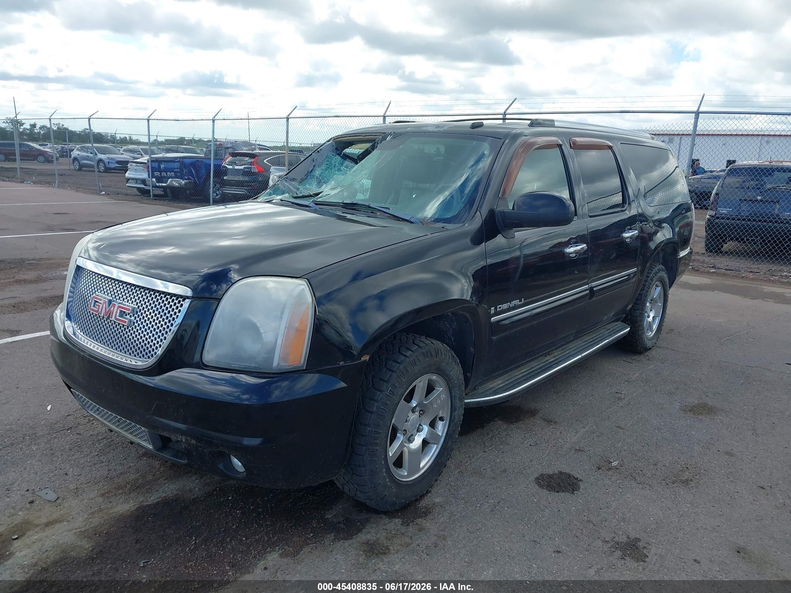 2007 Gmc Yukon Xl 1500 Denali Black vin: 1GKFK668X7J334825