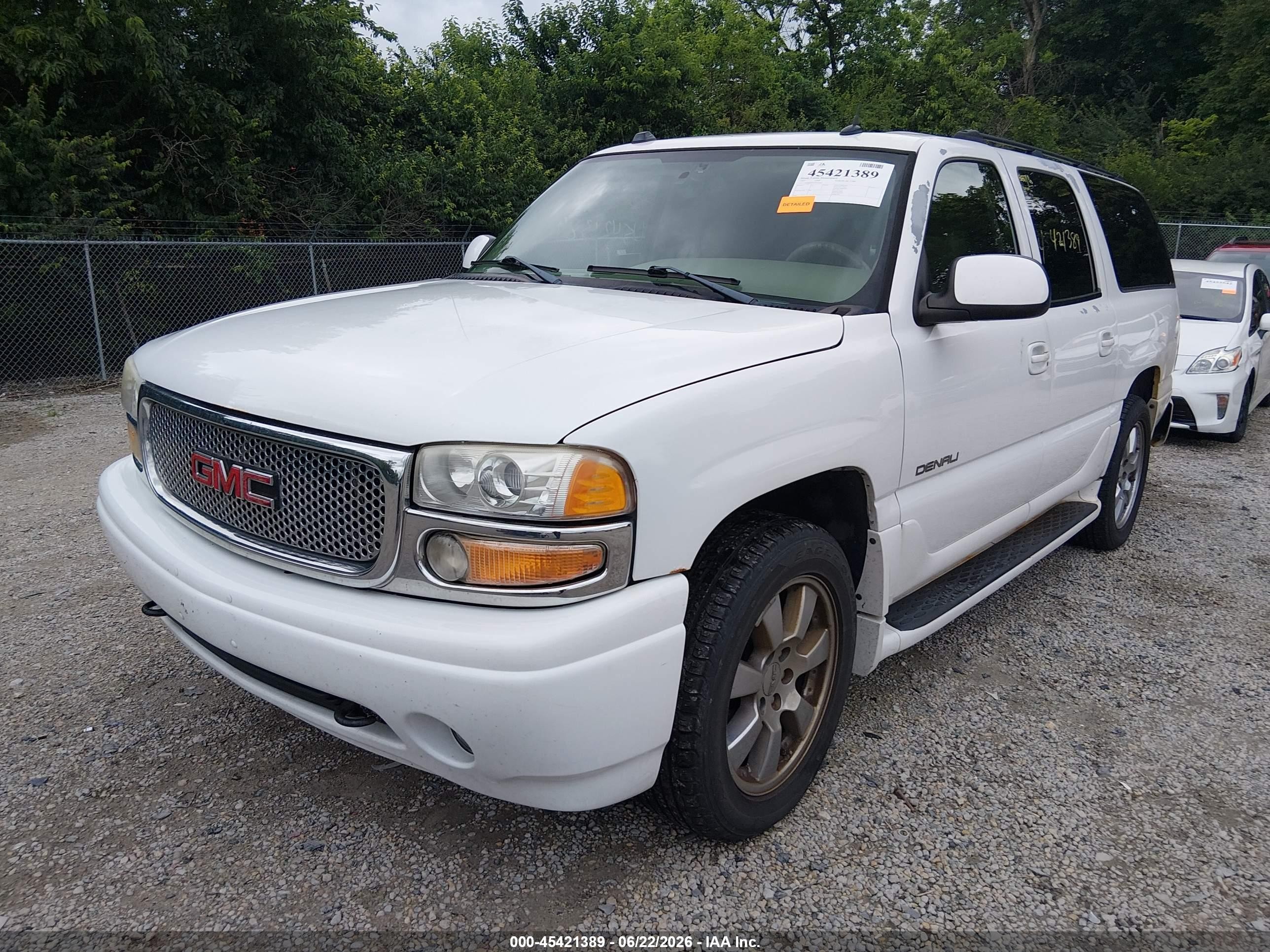 2005 Gmc Yukon Xl 1500 Denali White vin: 1GKFK66U05J190891